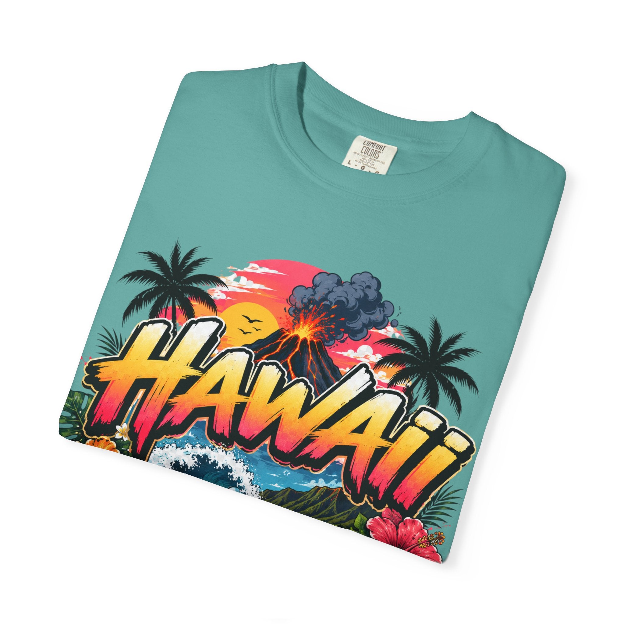 Hawaii Island Vibes T-Shirt — 'Island Time, Main Character Vibes' Tropical Tee