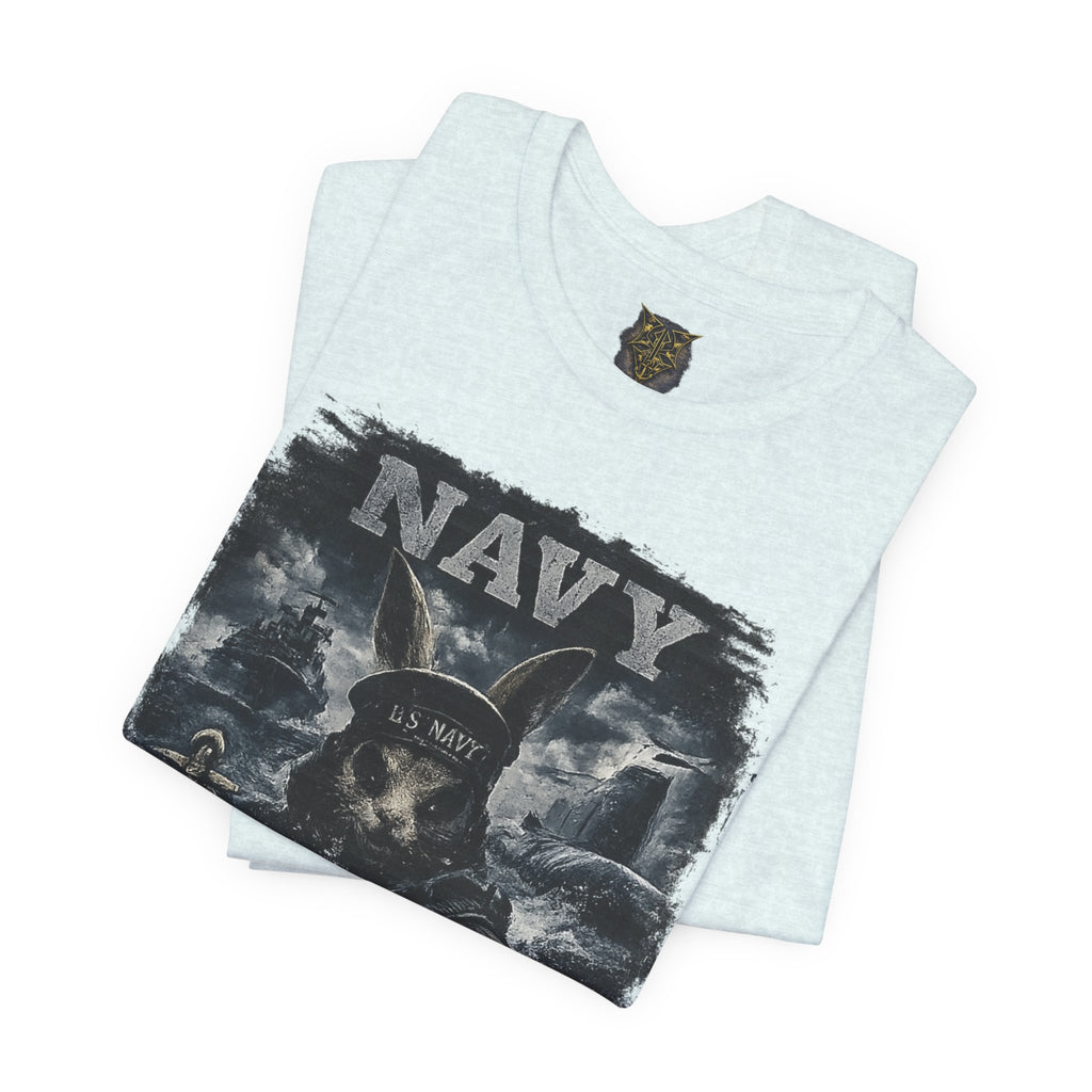 Navy 'Silence Is Power' Skull Anchor Tee — Fair Winds & Following Seas Back Graphic