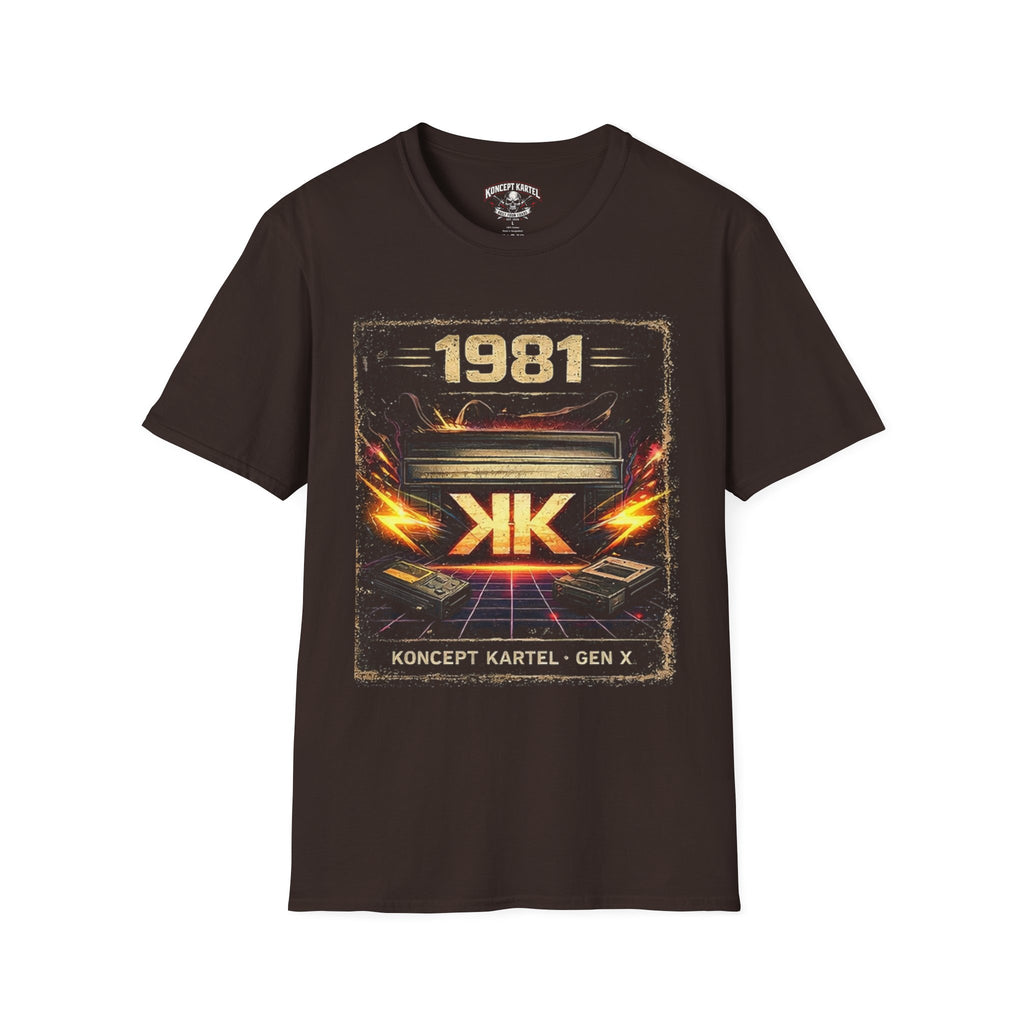 1981 Retro Arcade T-Shirt — Koncept Kartel Gen X Graphic Tee