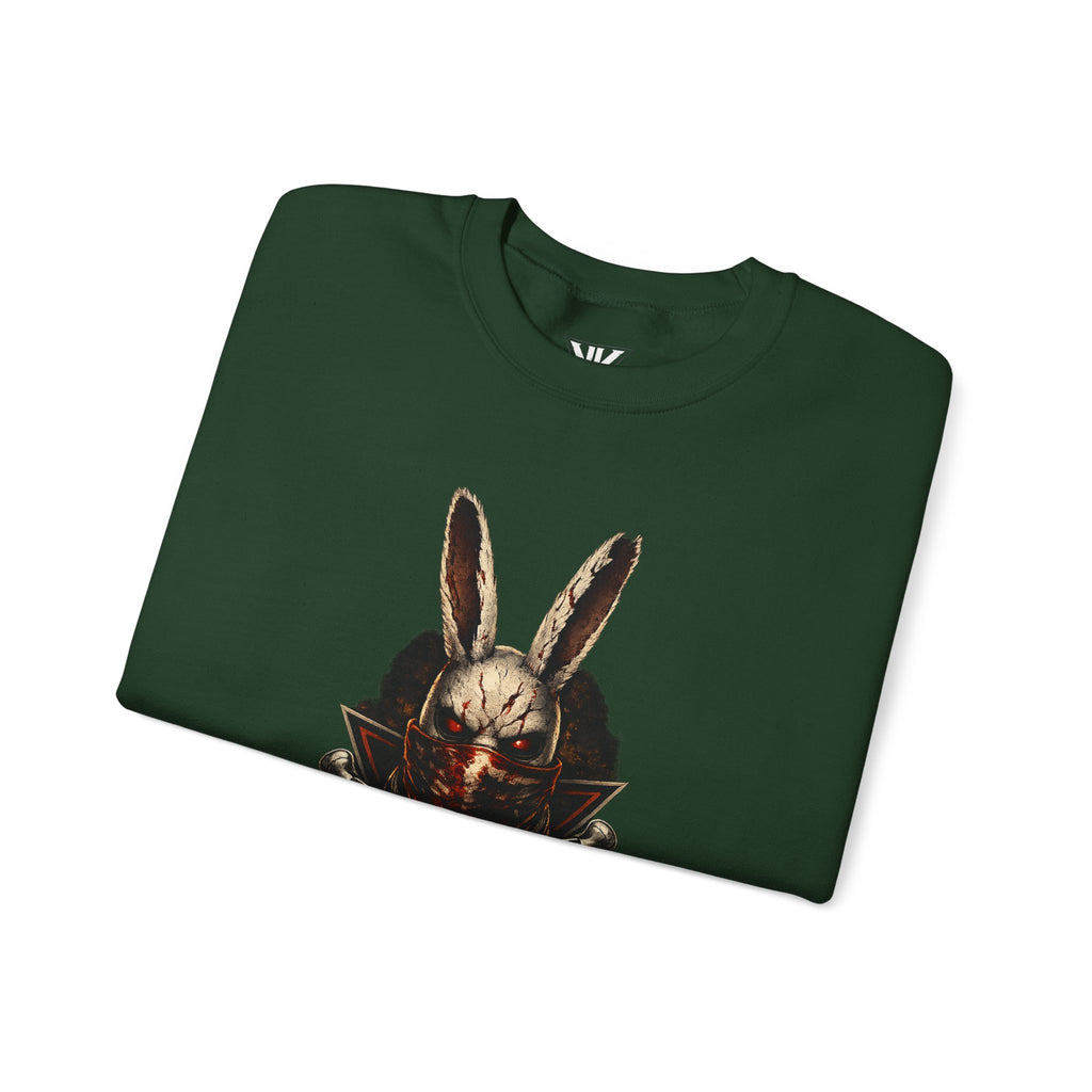 Horror Bunny Graphic Sweatshirt — "Koncept Kartel" Skull Rabbit Crewneck