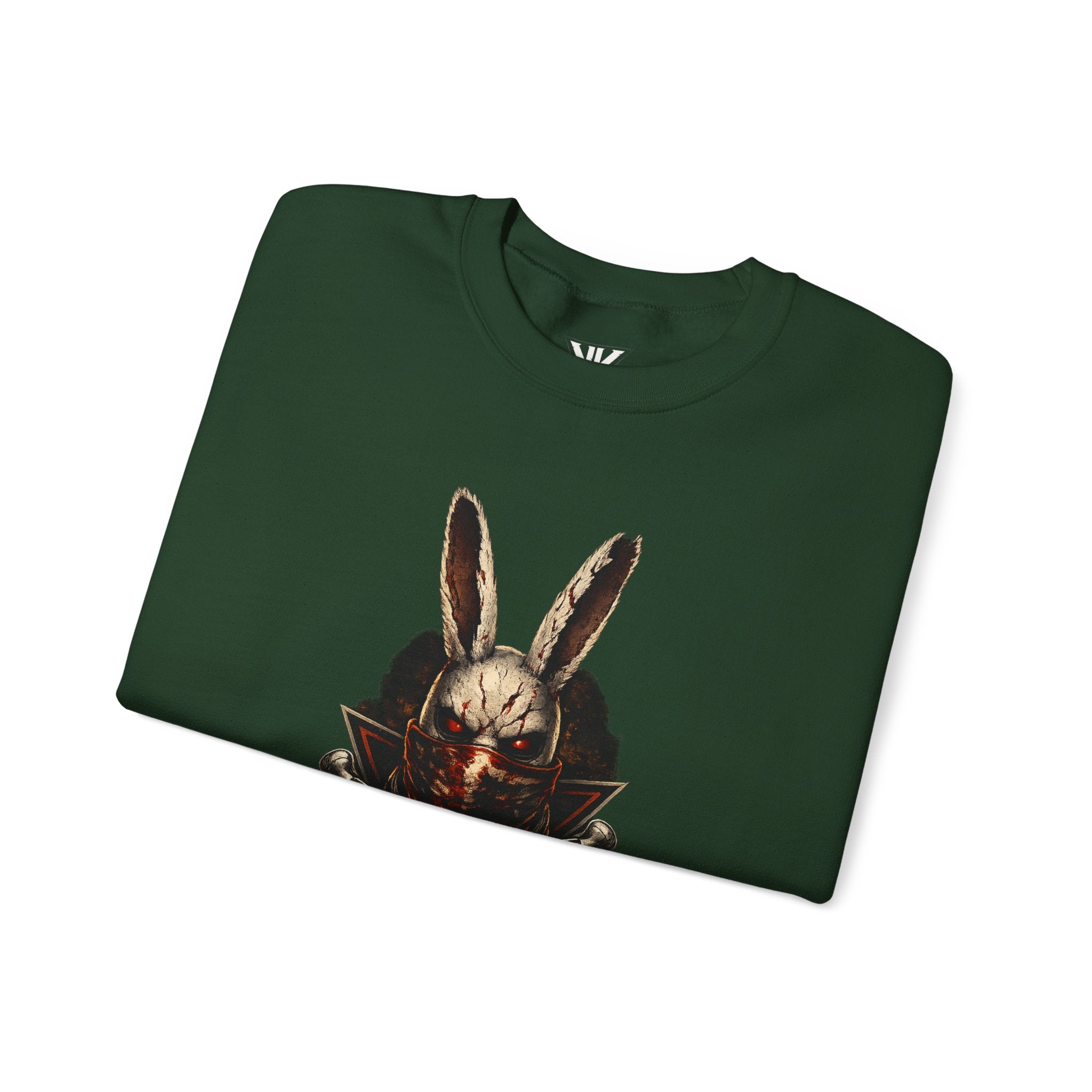 Horror Bunny Graphic Sweatshirt — "Koncept Kartel" Skull Rabbit Crewneck