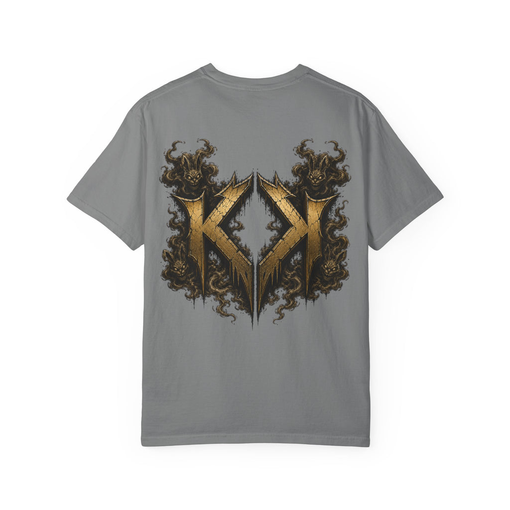 Bass Ackwards Graphic T‑Shirt — Heavy Metal Band Skull Design