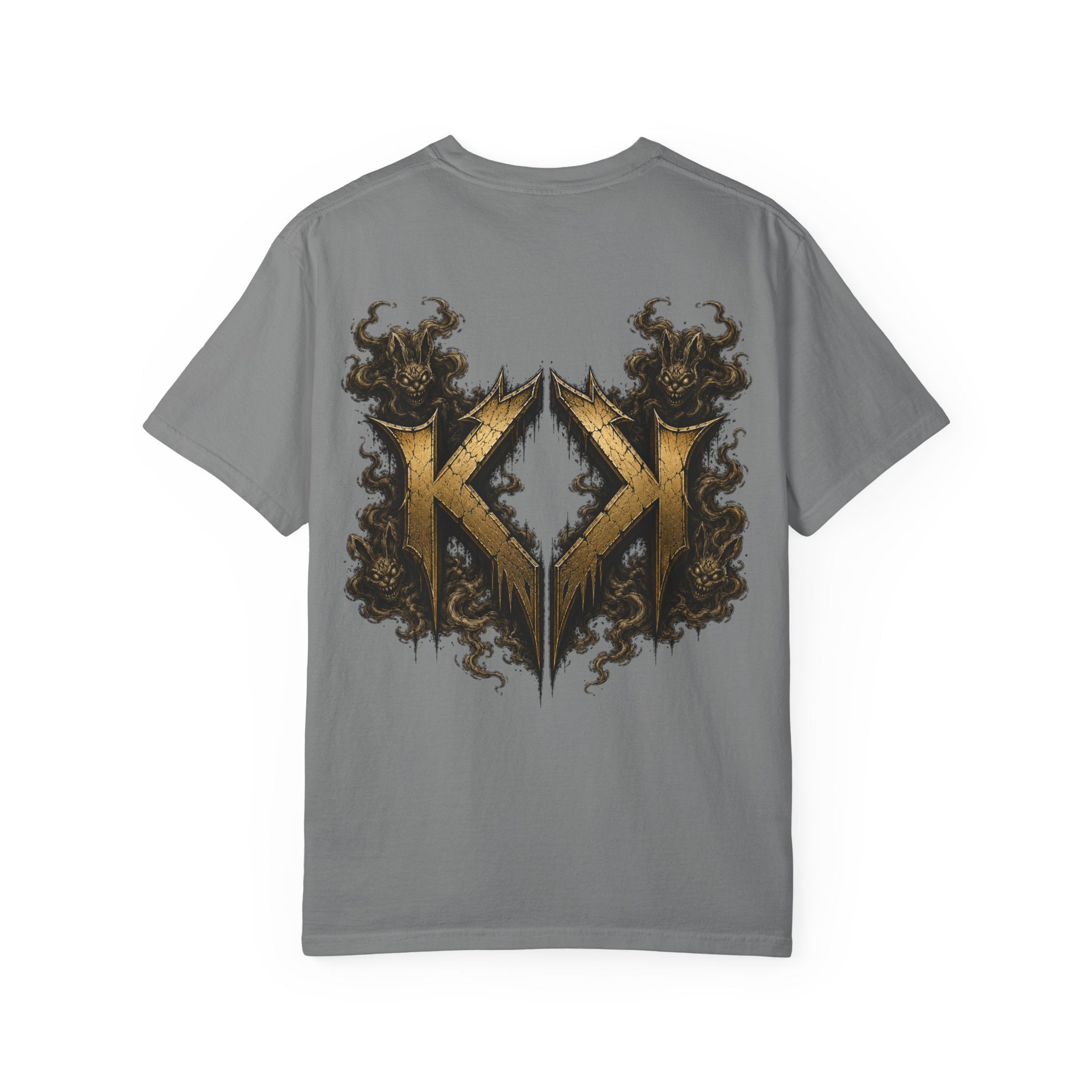 Bass Ackwards Graphic T‑Shirt — Heavy Metal Band Skull Design