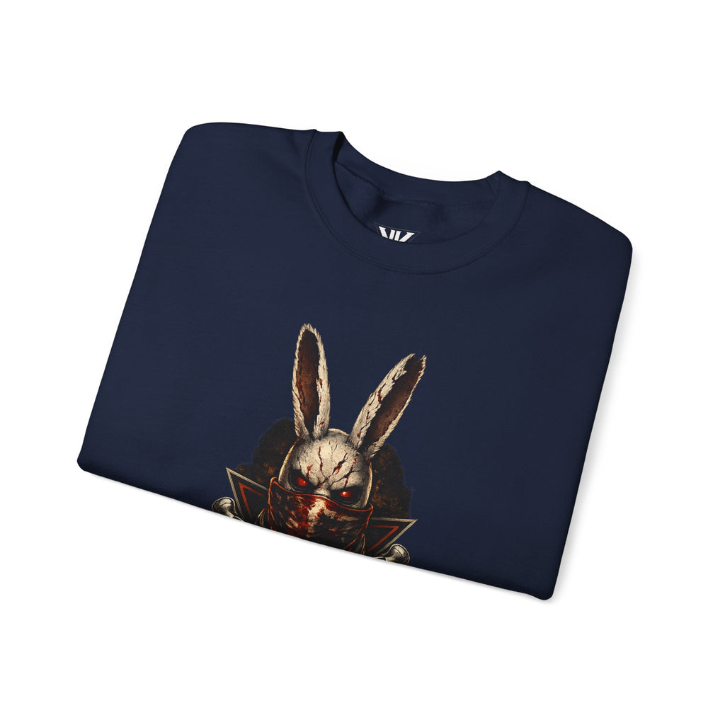 Horror Bunny Graphic Sweatshirt — "Koncept Kartel" Skull Rabbit Crewneck