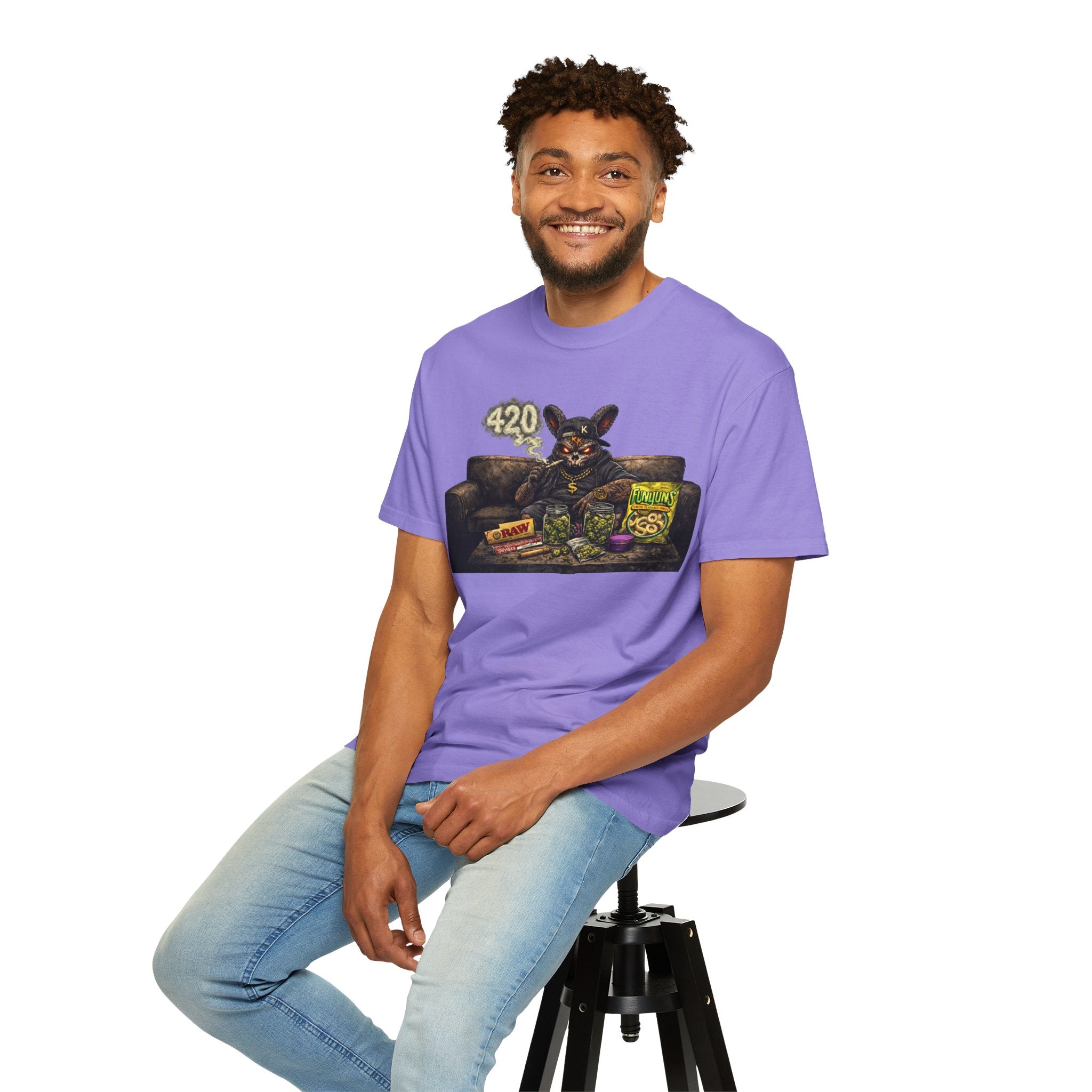 420 Couch Bunny T-Shirt — Stoner Bunny Graphic Tee
