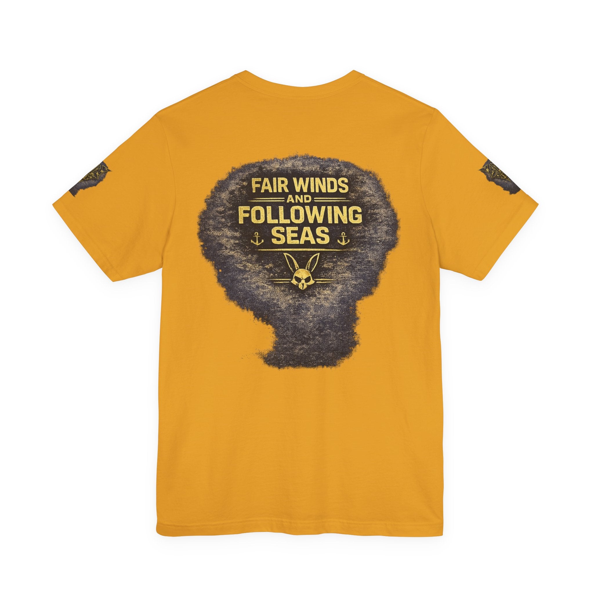 Navy 'Silence Is Power' Skull Anchor Tee — Fair Winds & Following Seas Back Graphic