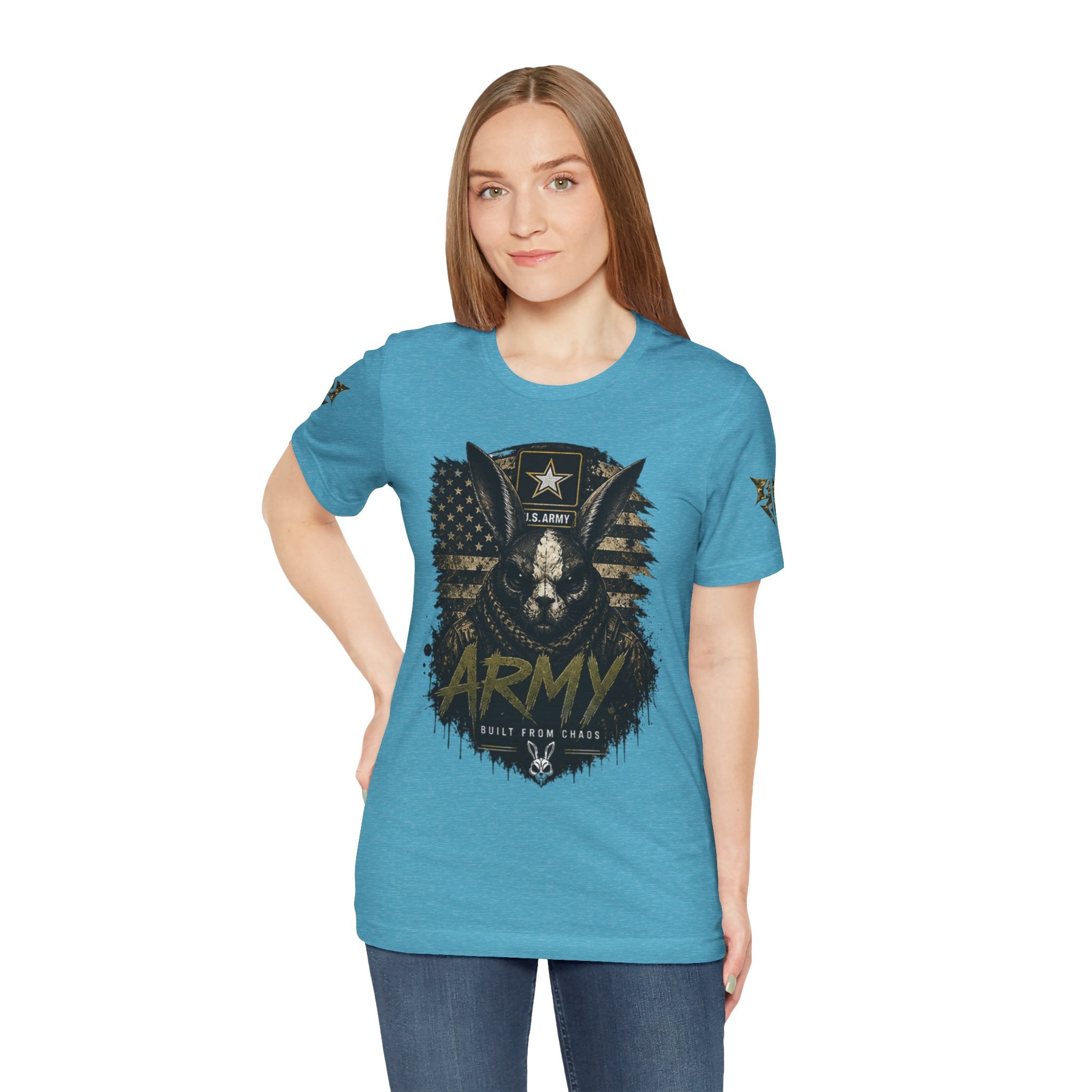 Army We Lead The Way Graphic Tee — Military Skull & Flag T-Shirt