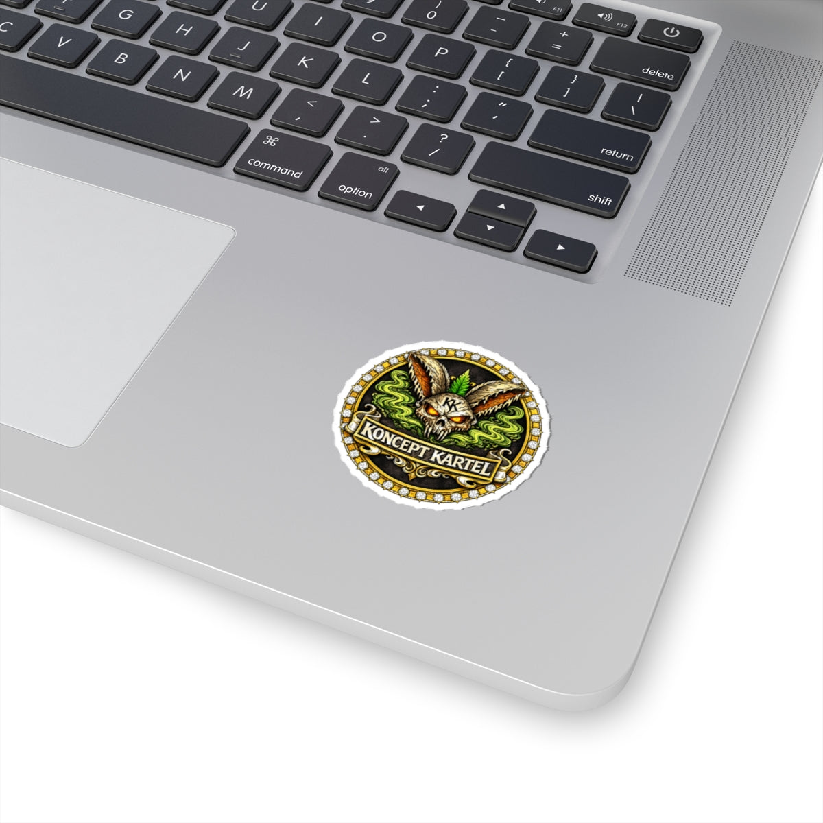 Koncept Kartel Kiss-Cut Sticker — Skull Bunny Logo Sticker for Laptops & Skateboards