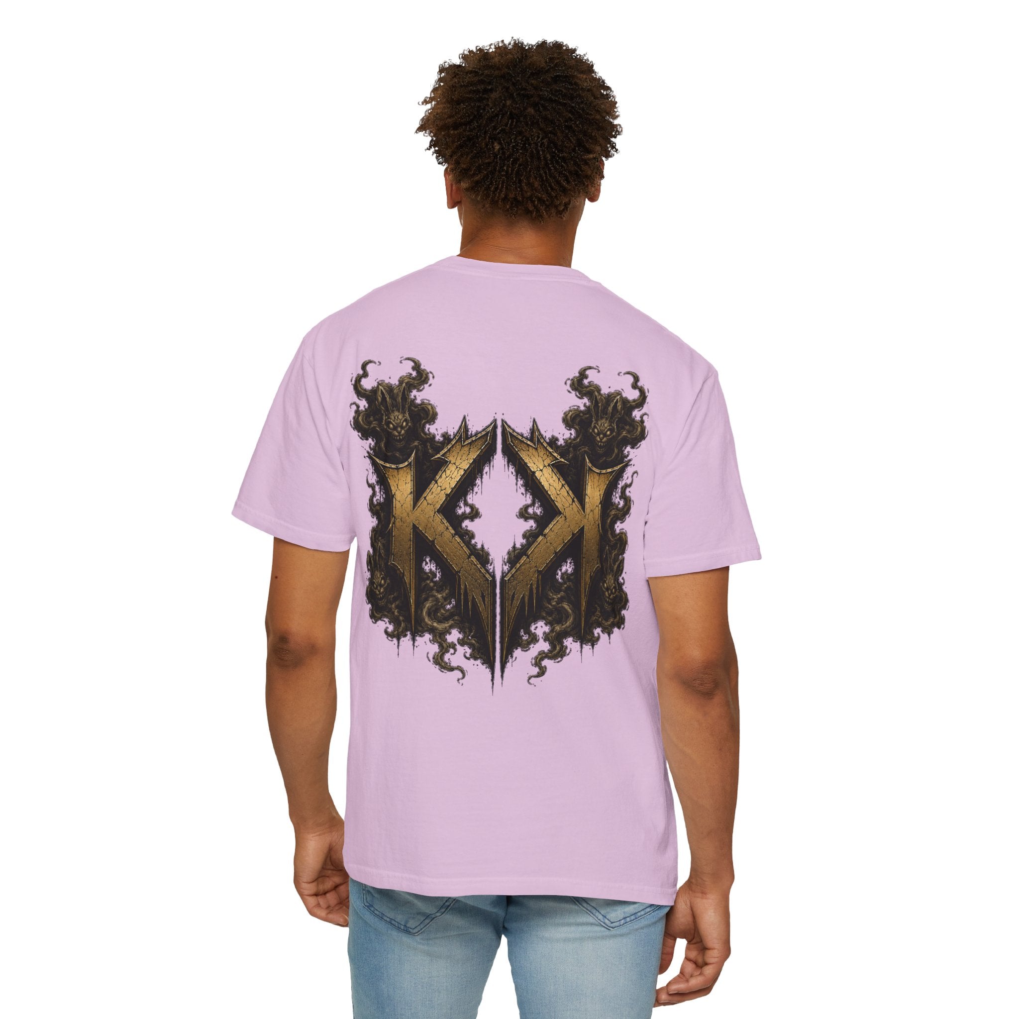 Bass Ackwards Graphic T‑Shirt — Heavy Metal Band Skull Design