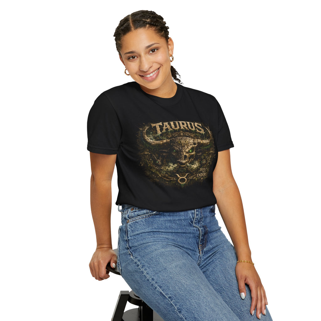 Taurus Zodiac T-Shirt — 'Built to Endure' Graphic Tee