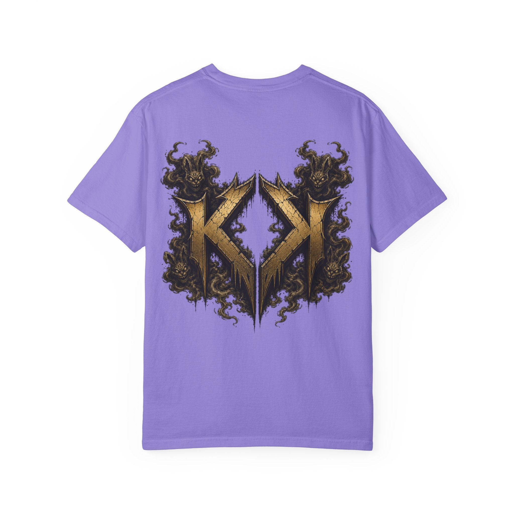 Bass Ackwards Graphic T‑Shirt — Heavy Metal Band Skull Design
