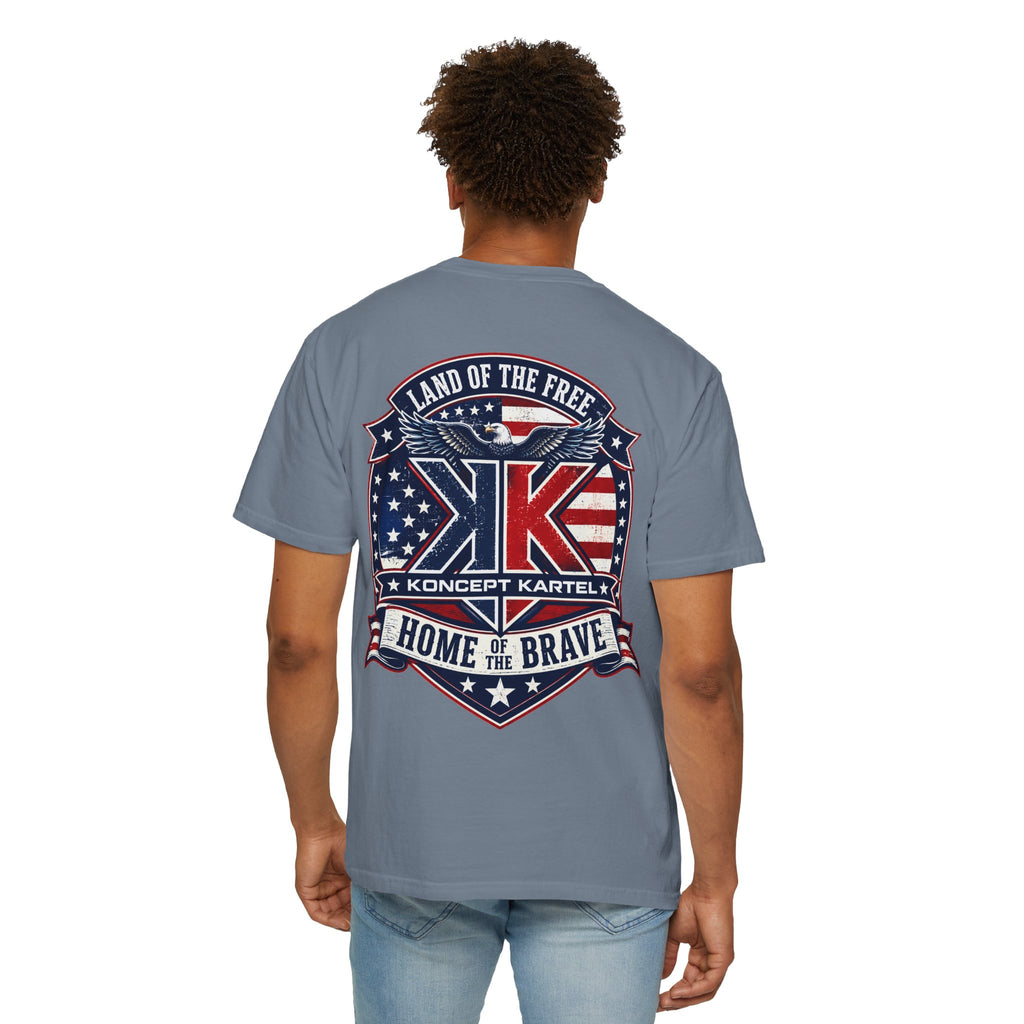 Patriotic Eagle T-Shirt — "Land of the Free, Home of the Brave"