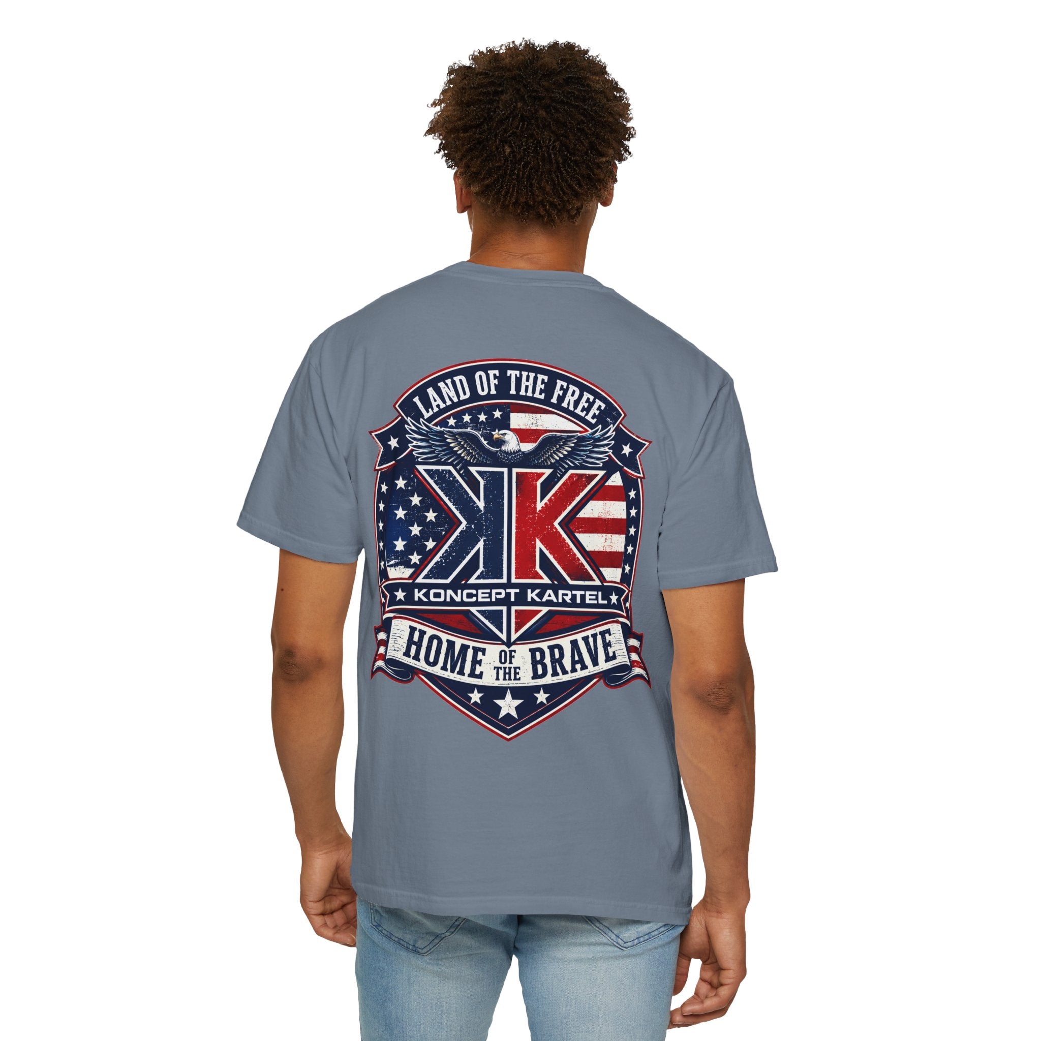 Patriotic Eagle T-Shirt — "Land of the Free, Home of the Brave"