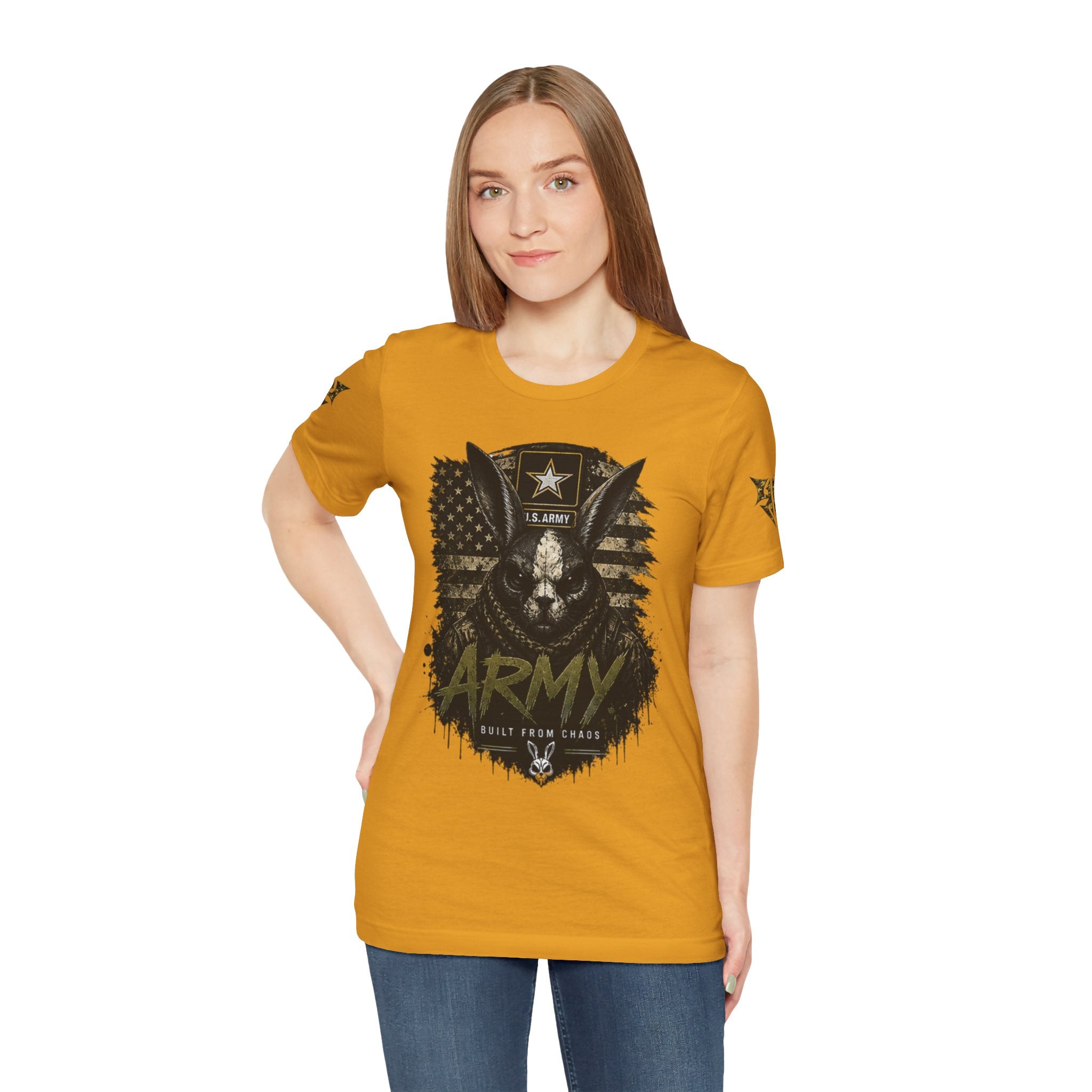 Army We Lead The Way Graphic Tee — Military Skull & Flag T-Shirt