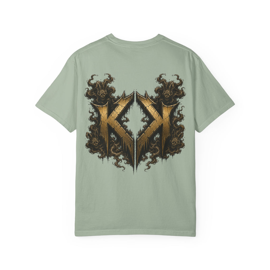 Bass Ackwards Graphic T‑Shirt — Heavy Metal Band Skull Design