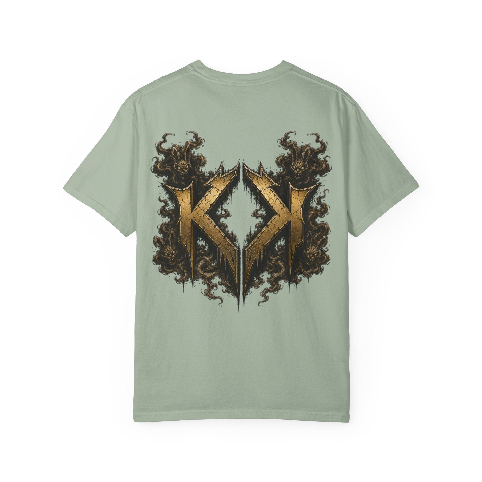 Bass Ackwards Graphic T‑Shirt — Heavy Metal Band Skull Design