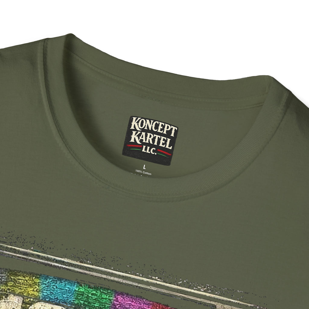 Retro TV Test Pattern Graphic Tee — Vintage 90s Aesthetic T-Shirt