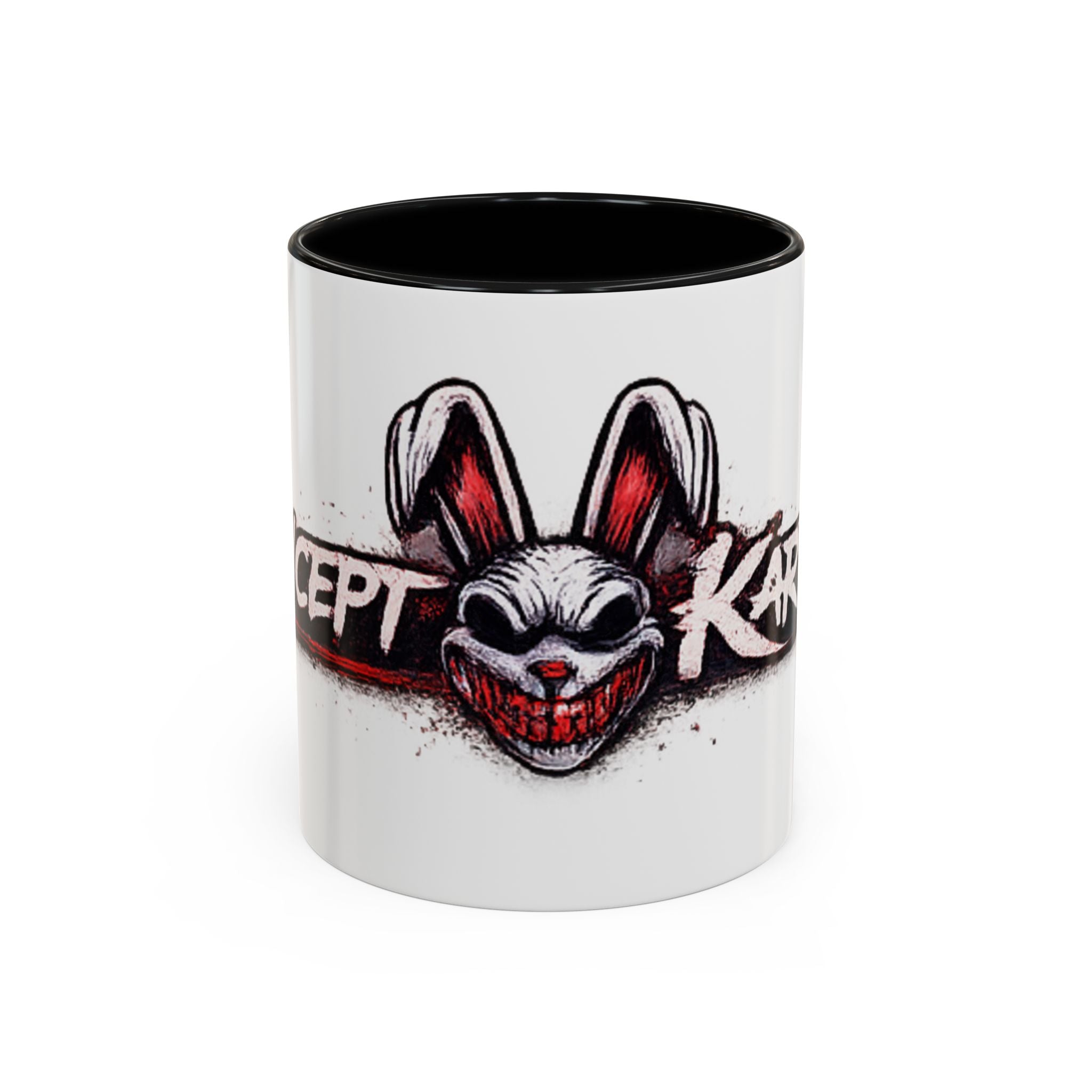 Dark Bunny Logo Accent Coffee Mug — 'Kartel' Graphic 11/15oz