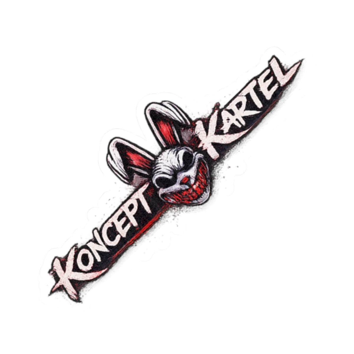 Koncept Kartel Rabbit Logo Sticker — Kiss-Cut Vinyl Decal