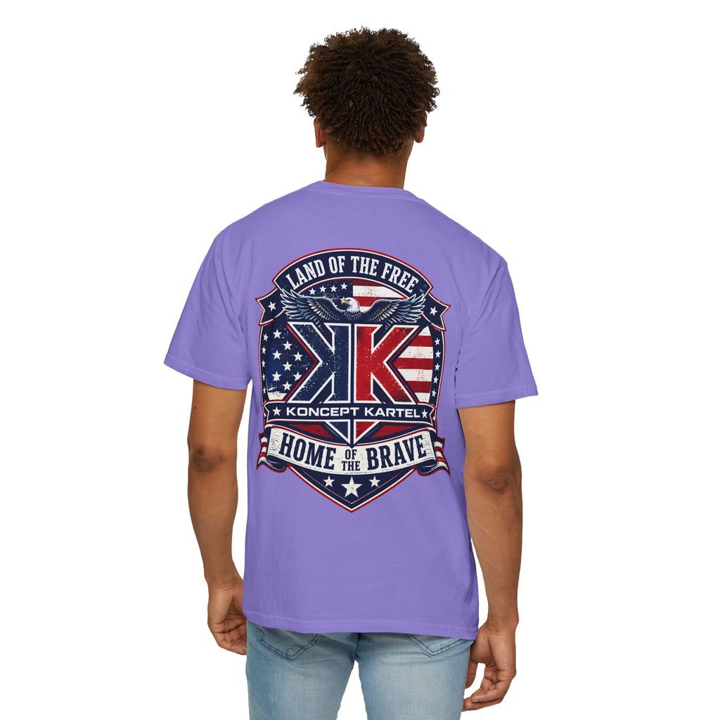 Patriotic Eagle T-Shirt — "Land of the Free, Home of the Brave"
