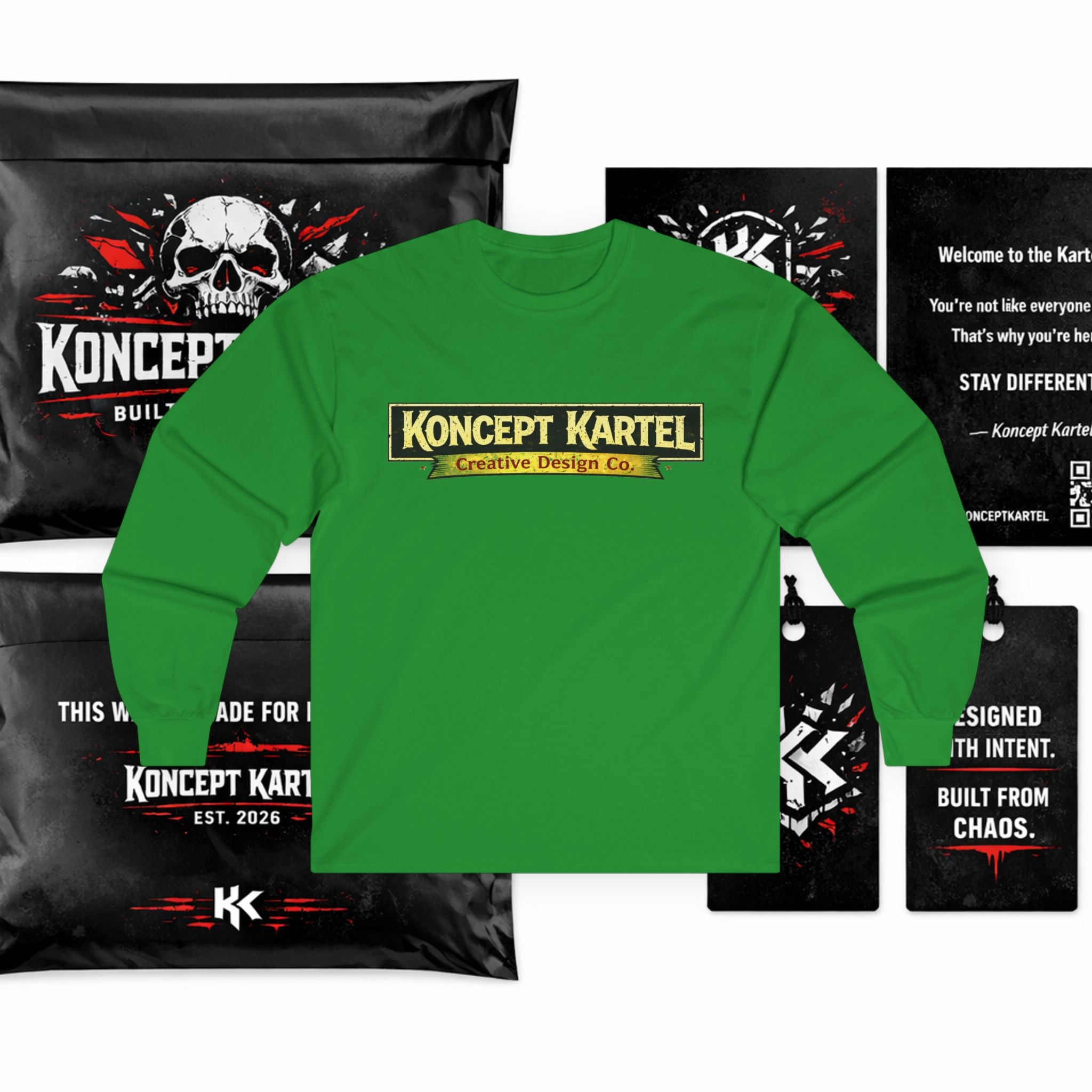 Koncept Kartel Logo Long Sleeve Tee — Creative Design Co. Graphic Shirt