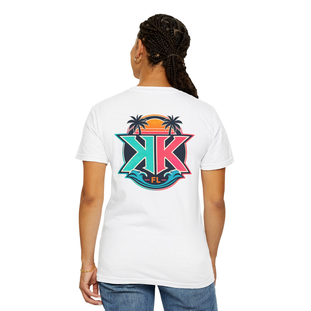 Florida Retro Vacation T-Shirt — Neon Beach Alligator Design