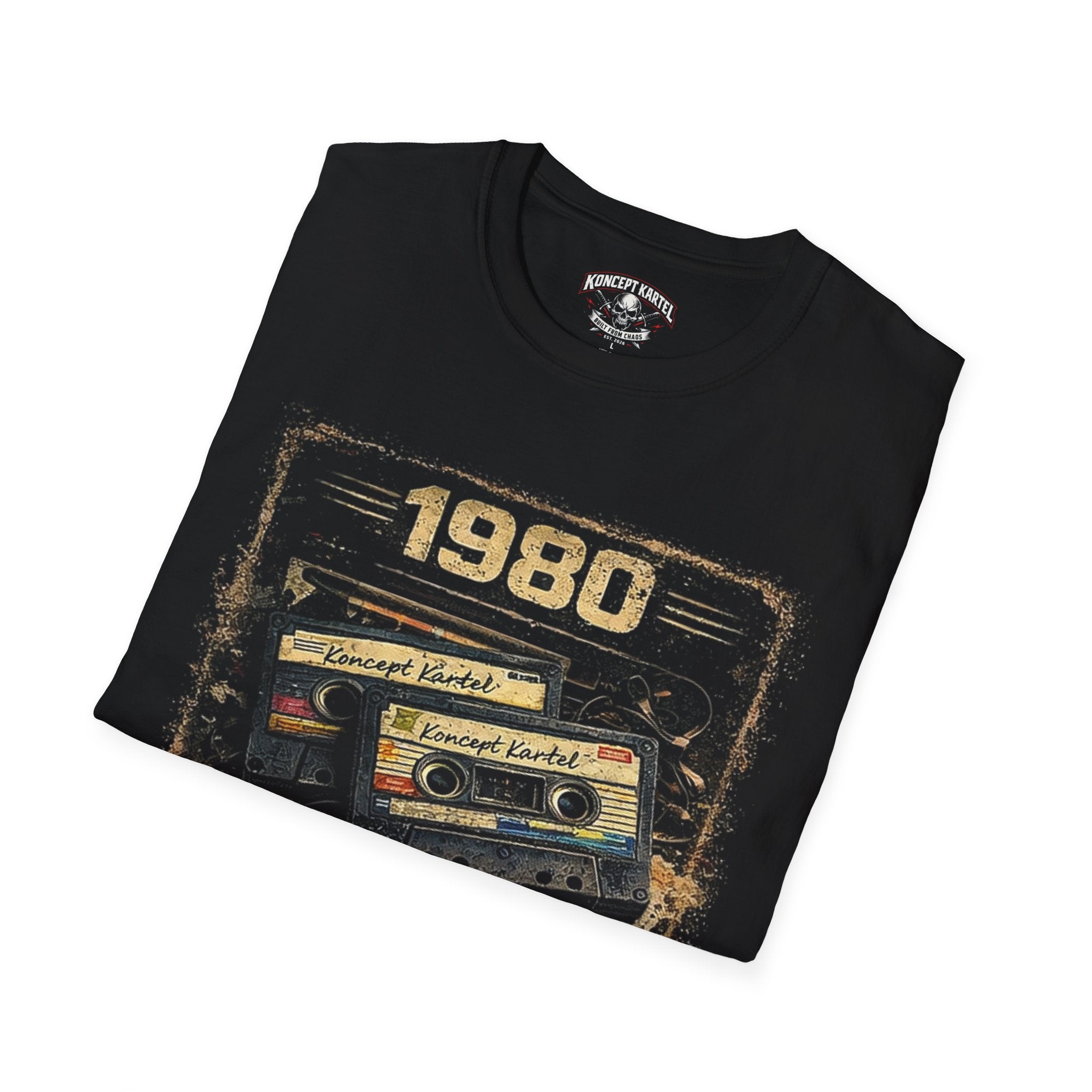 1980 Retro Cassette T-Shirt — Gen X Vintage Music Tee