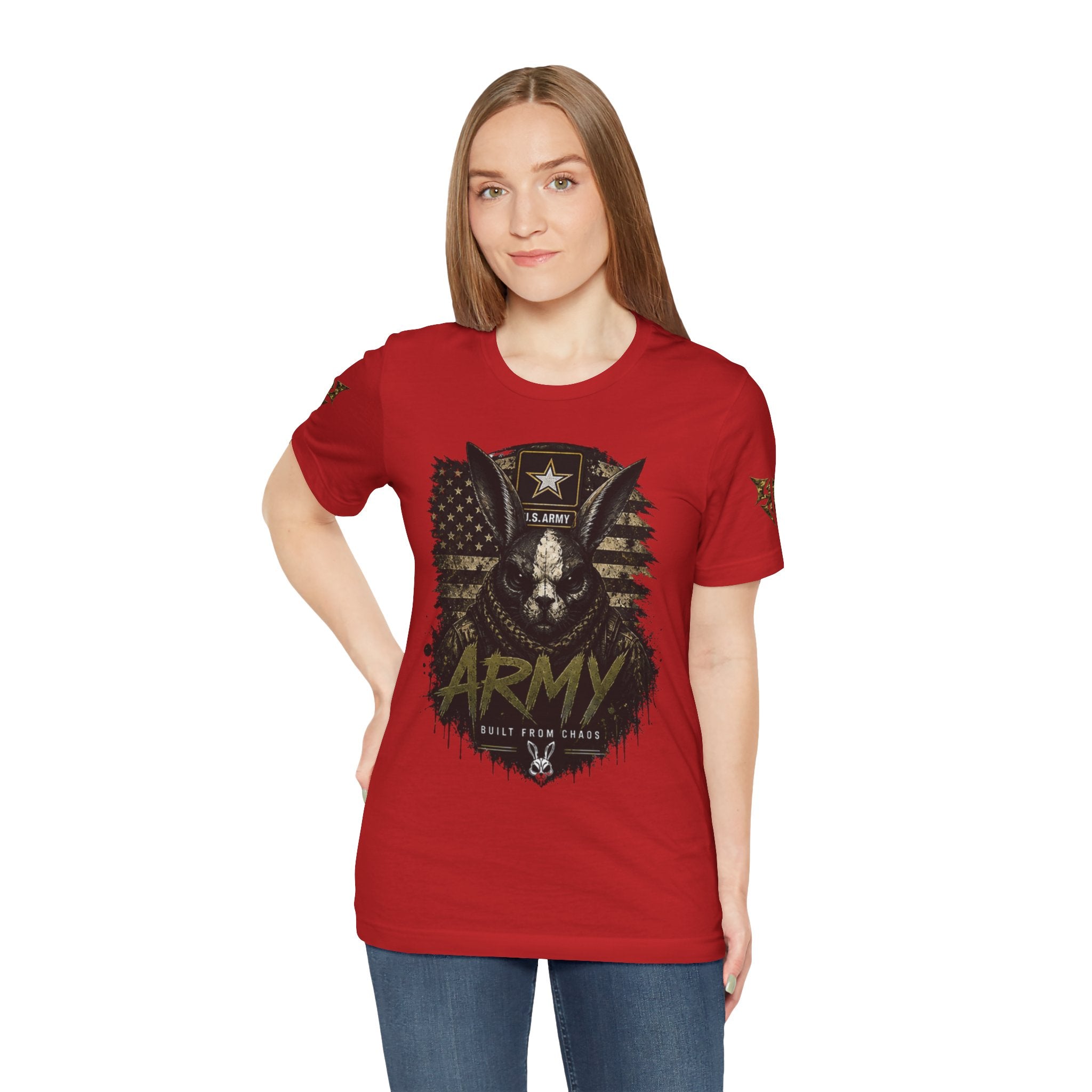 Army We Lead The Way Graphic Tee — Military Skull & Flag T-Shirt