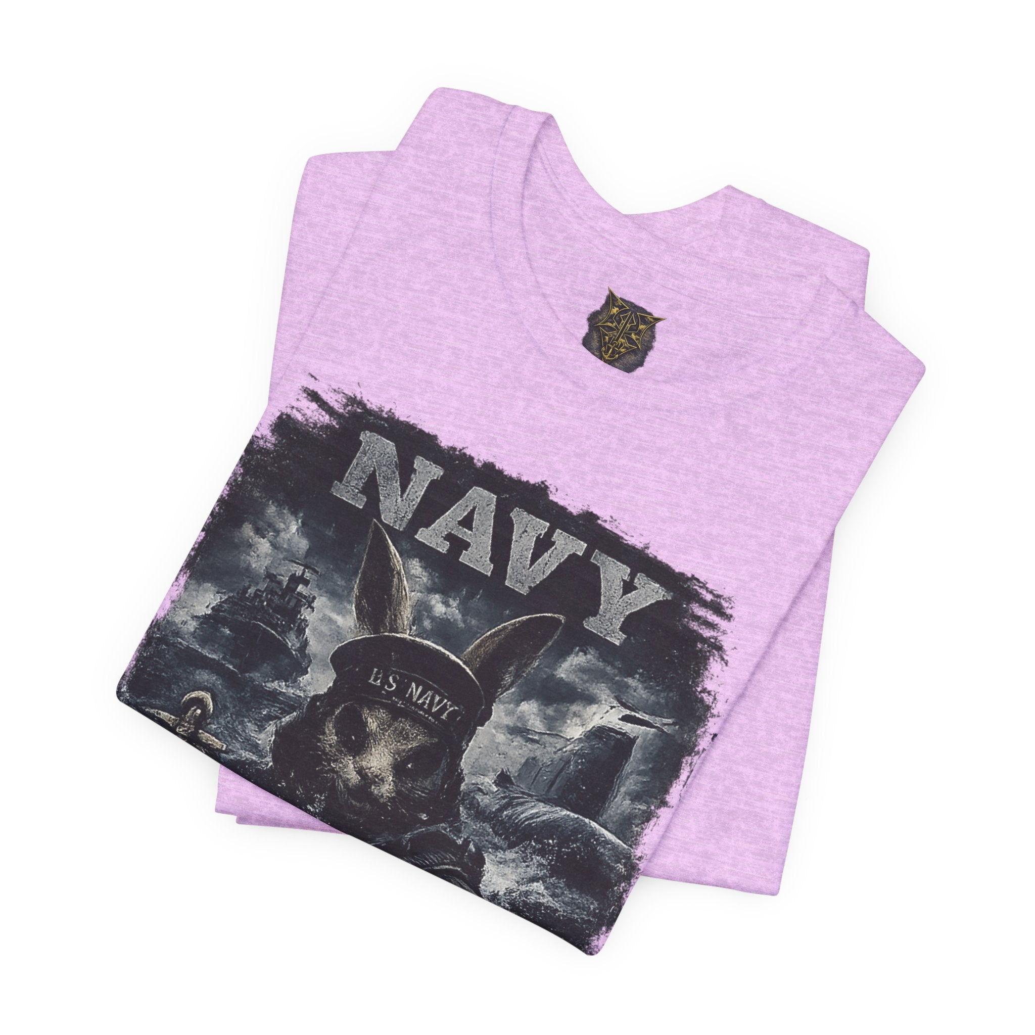 Navy 'Silence Is Power' Skull Anchor Tee — Fair Winds & Following Seas Back Graphic