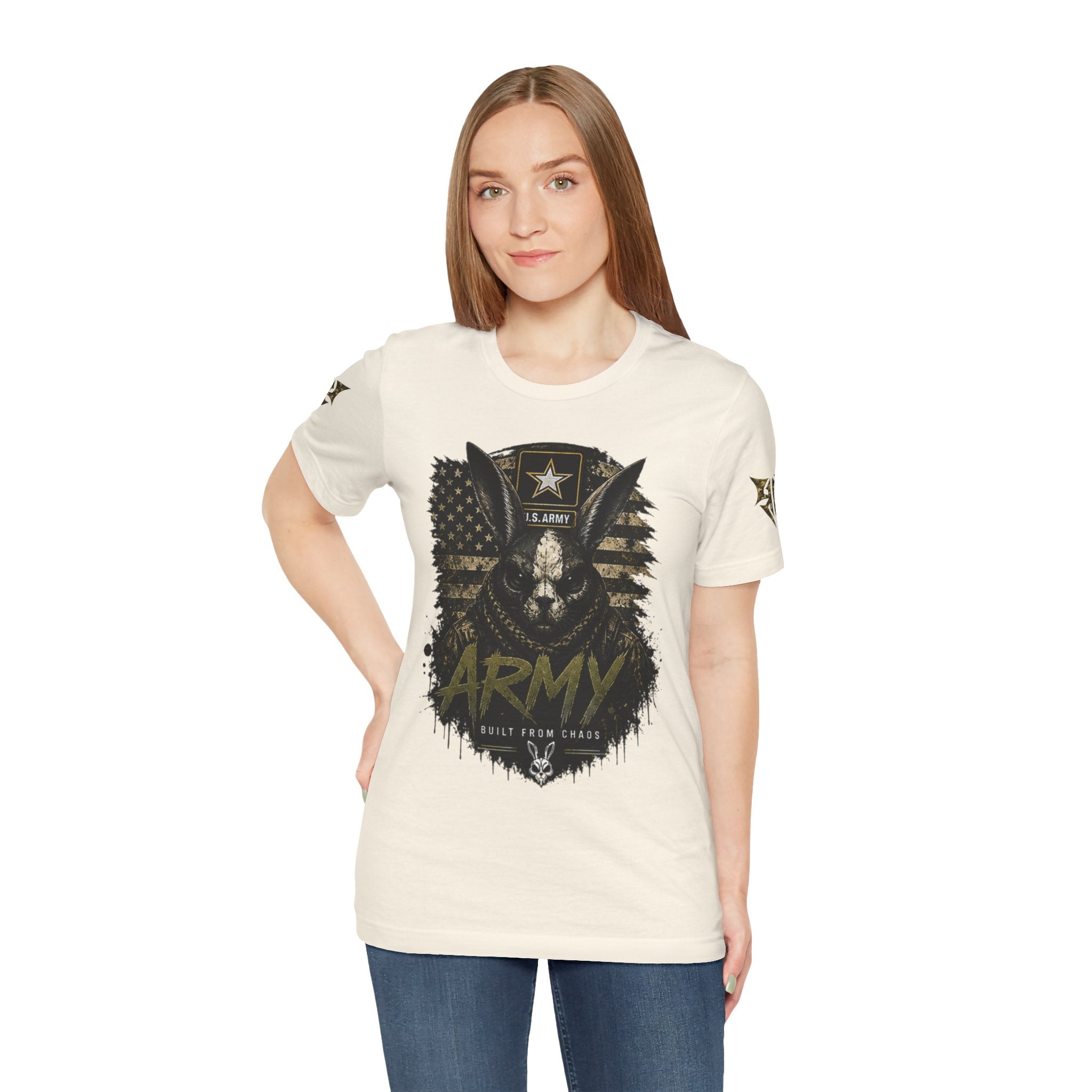 Army We Lead The Way Graphic Tee — Military Skull & Flag T-Shirt