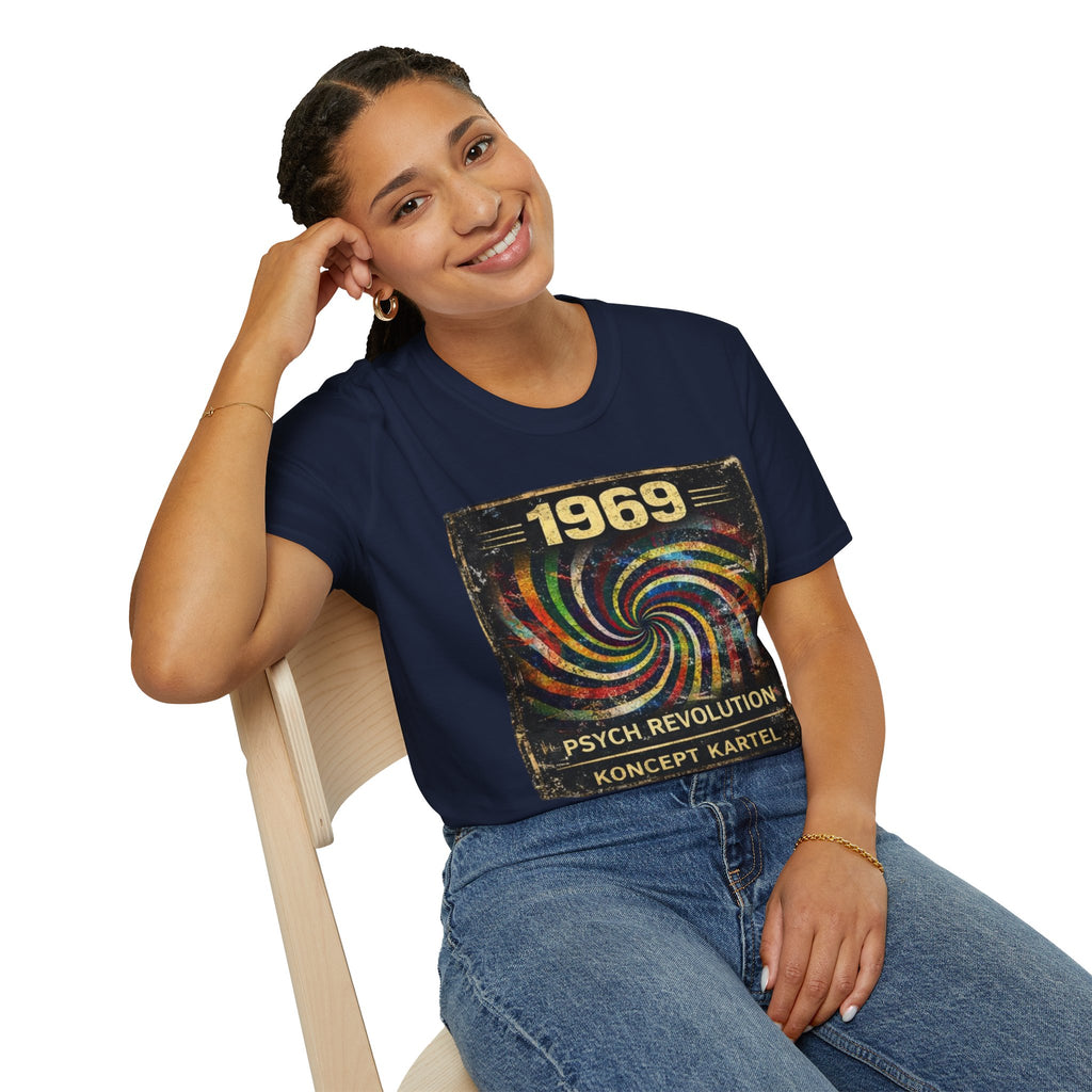 1969 Psych Revolution T‑Shirt — Vintage Psychedelic Graphic Tee