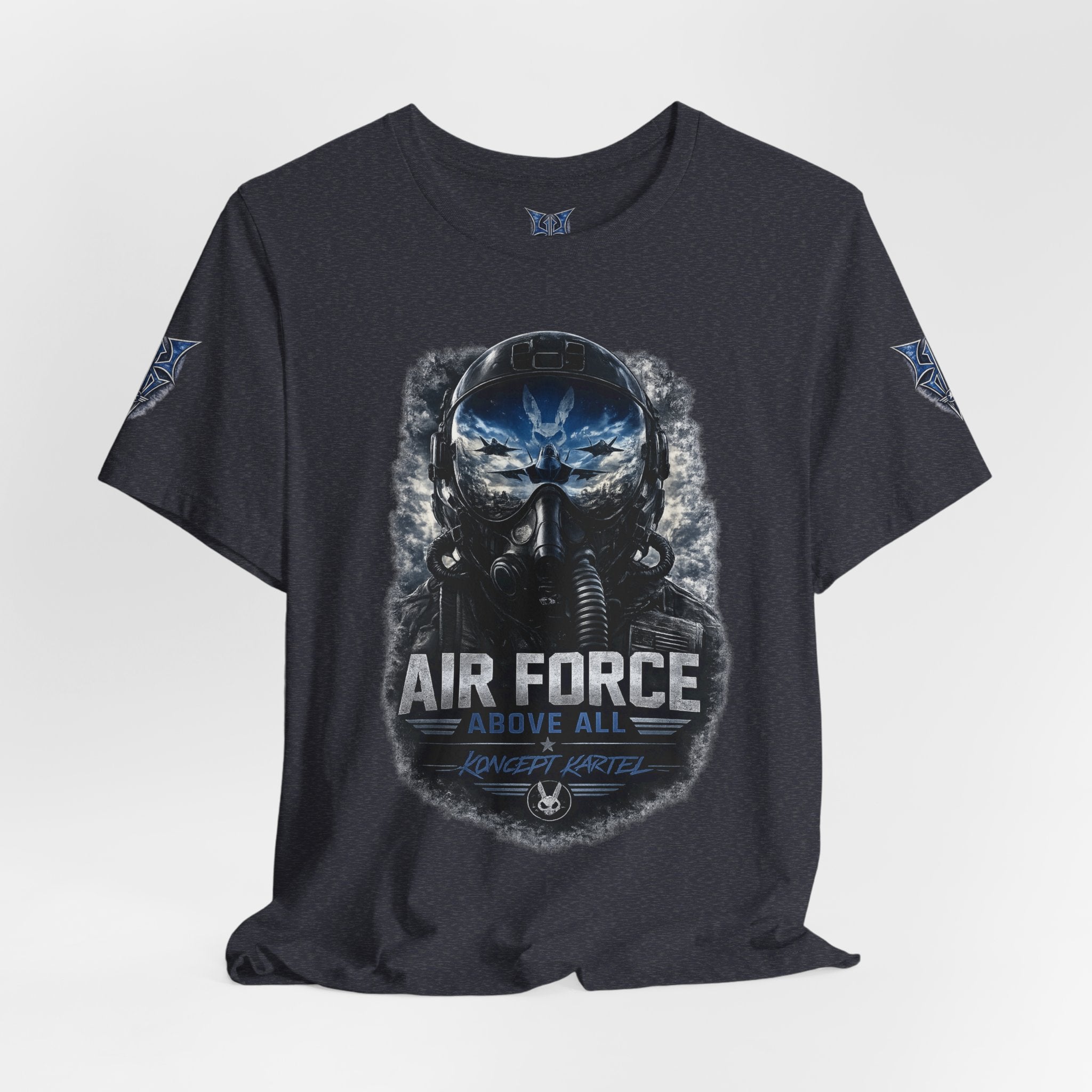 Air Force Pilot Mask Tee — "Air Force Above All" Military Aviation T-Shirt