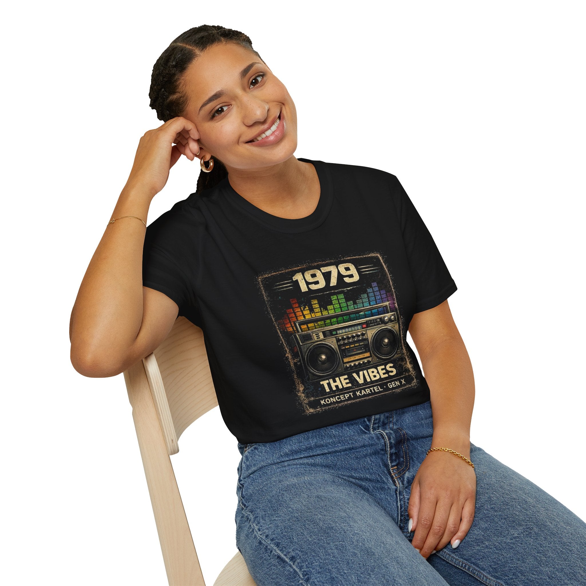 1979 The Vibes Retro Boombox T-Shirt