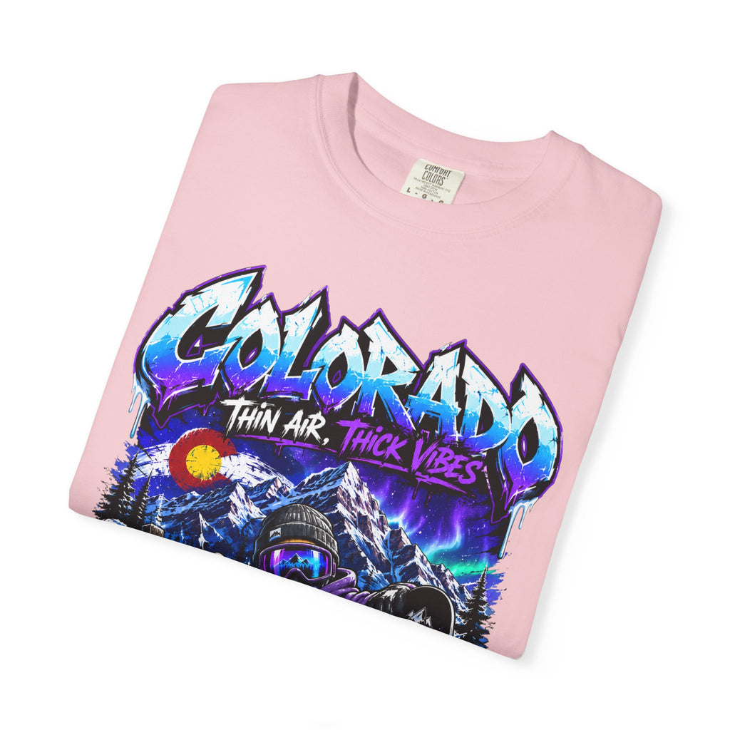 Colorado Ski & Snowboard T-Shirt — Think Air, Thick Vibes Graphic Tee