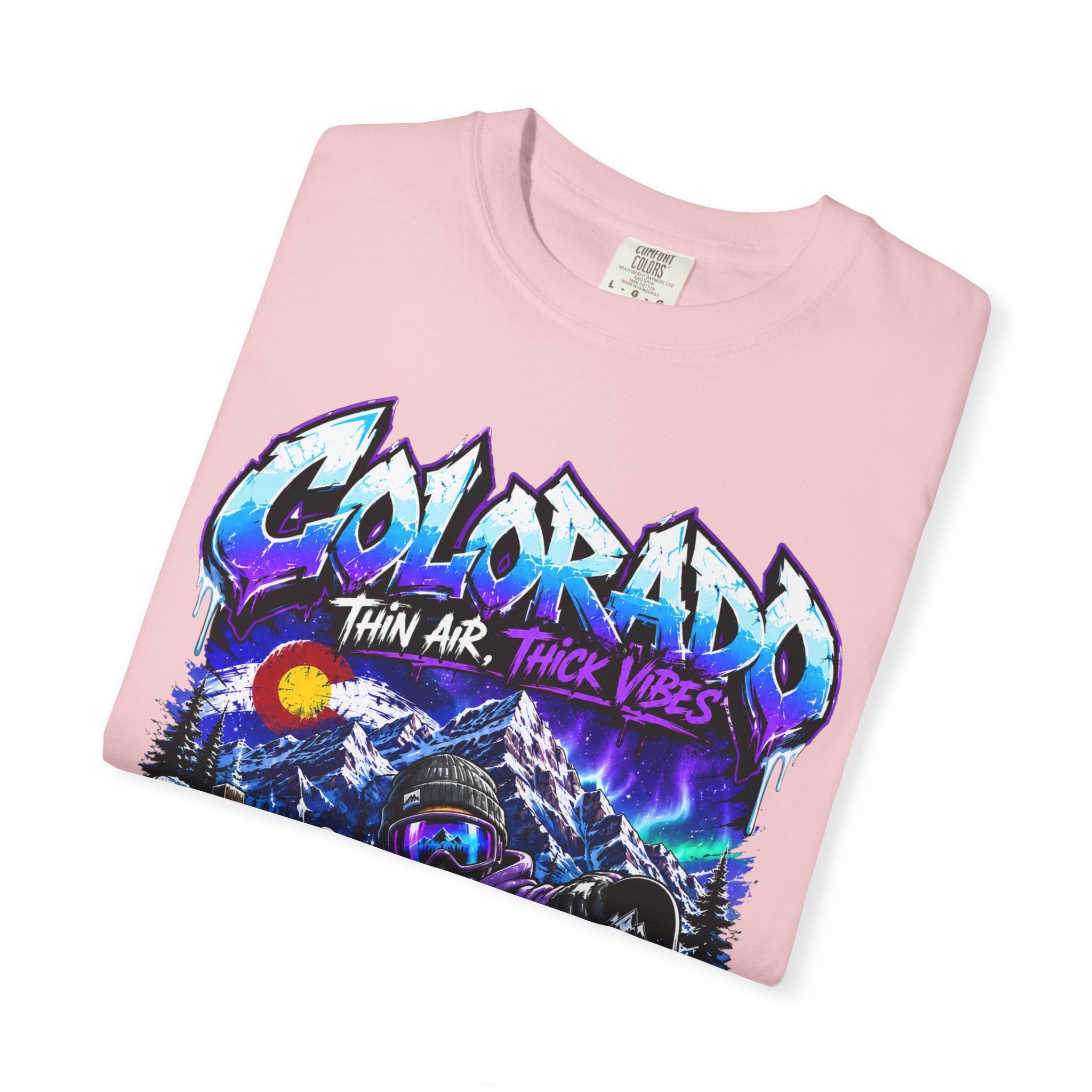 Colorado Ski & Snowboard T-Shirt — Think Air, Thick Vibes Graphic Tee
