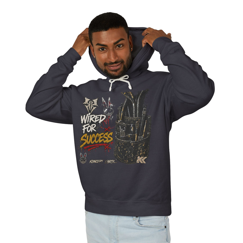 Wired for Success Hoodie — Graphic Lilac Streetwear Sweatshirt