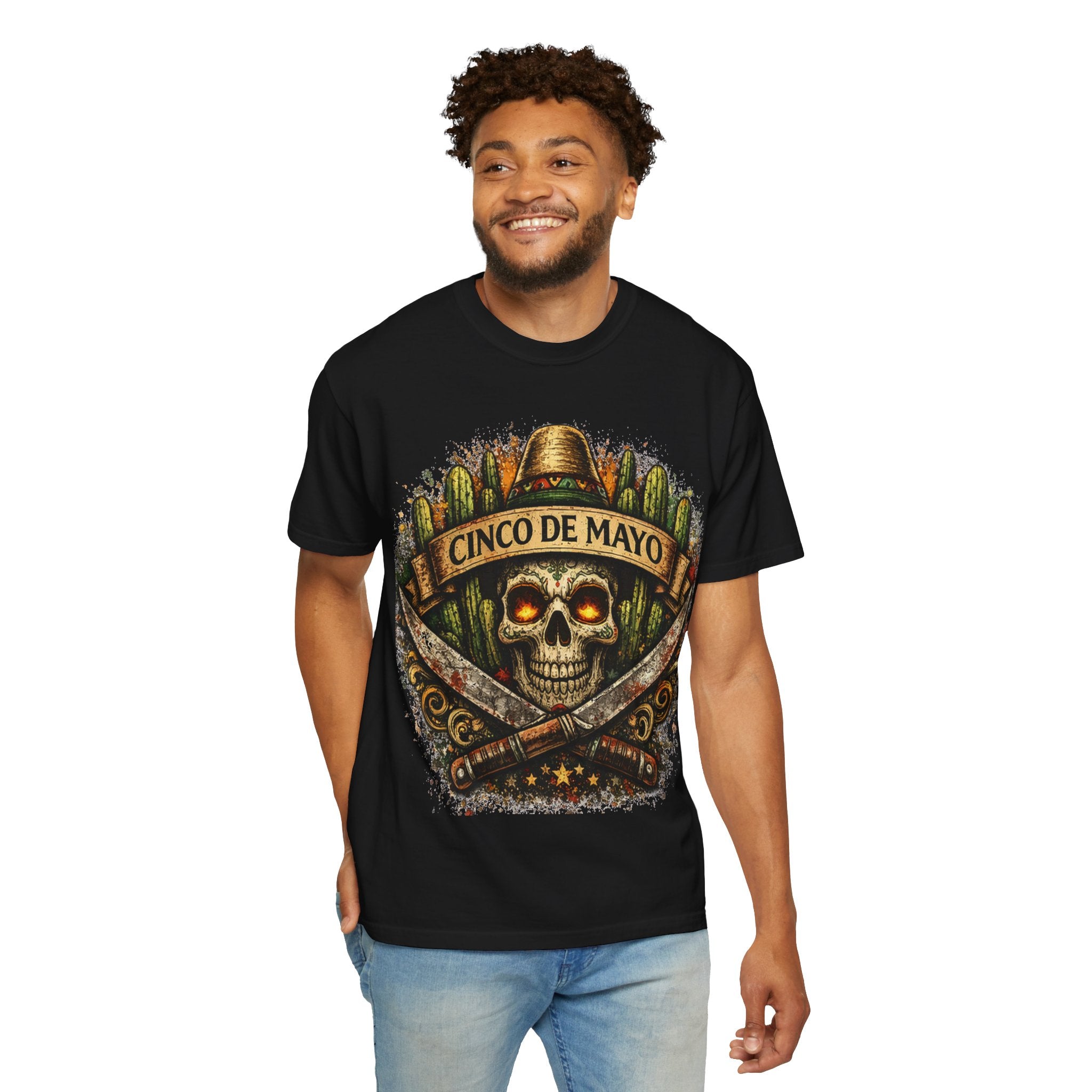 Cinco de Mayo Skull T-Shirt — Mexican Fiesta Graphic Tee