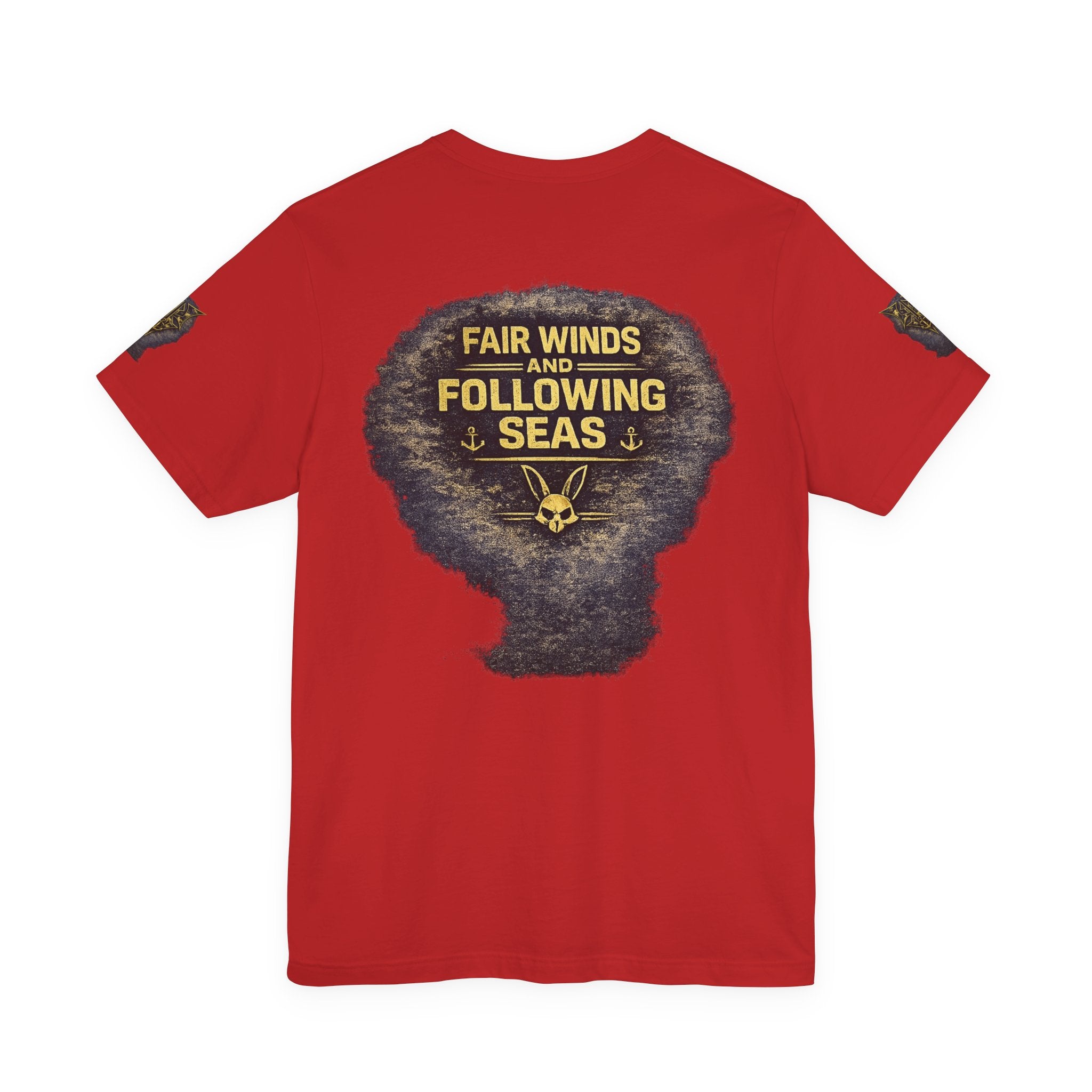 Navy 'Silence Is Power' Skull Anchor Tee — Fair Winds & Following Seas Back Graphic