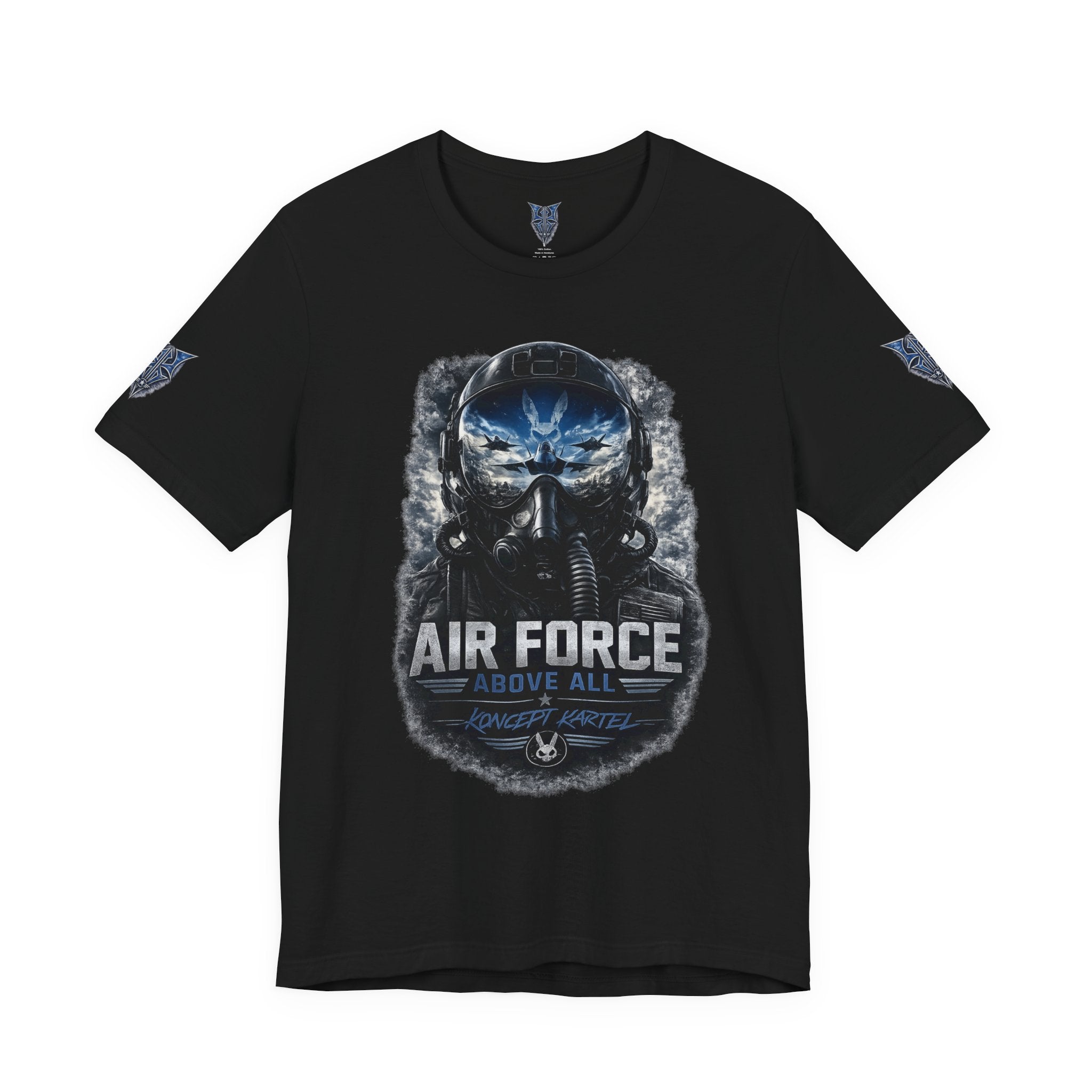 Air Force Pilot Mask Tee — "Air Force Above All" Military Aviation T-Shirt