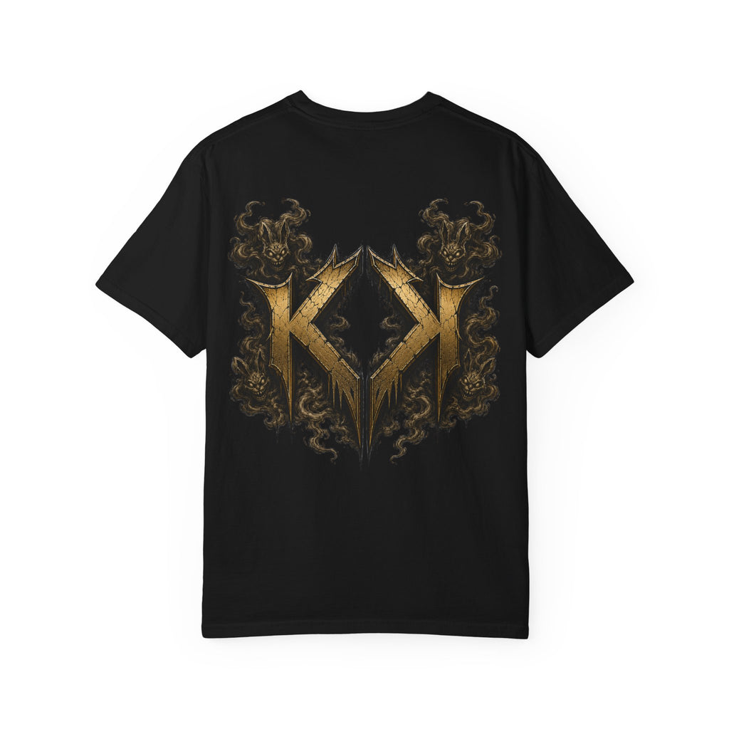 Bass Ackwards Graphic T‑Shirt — Heavy Metal Band Skull Design