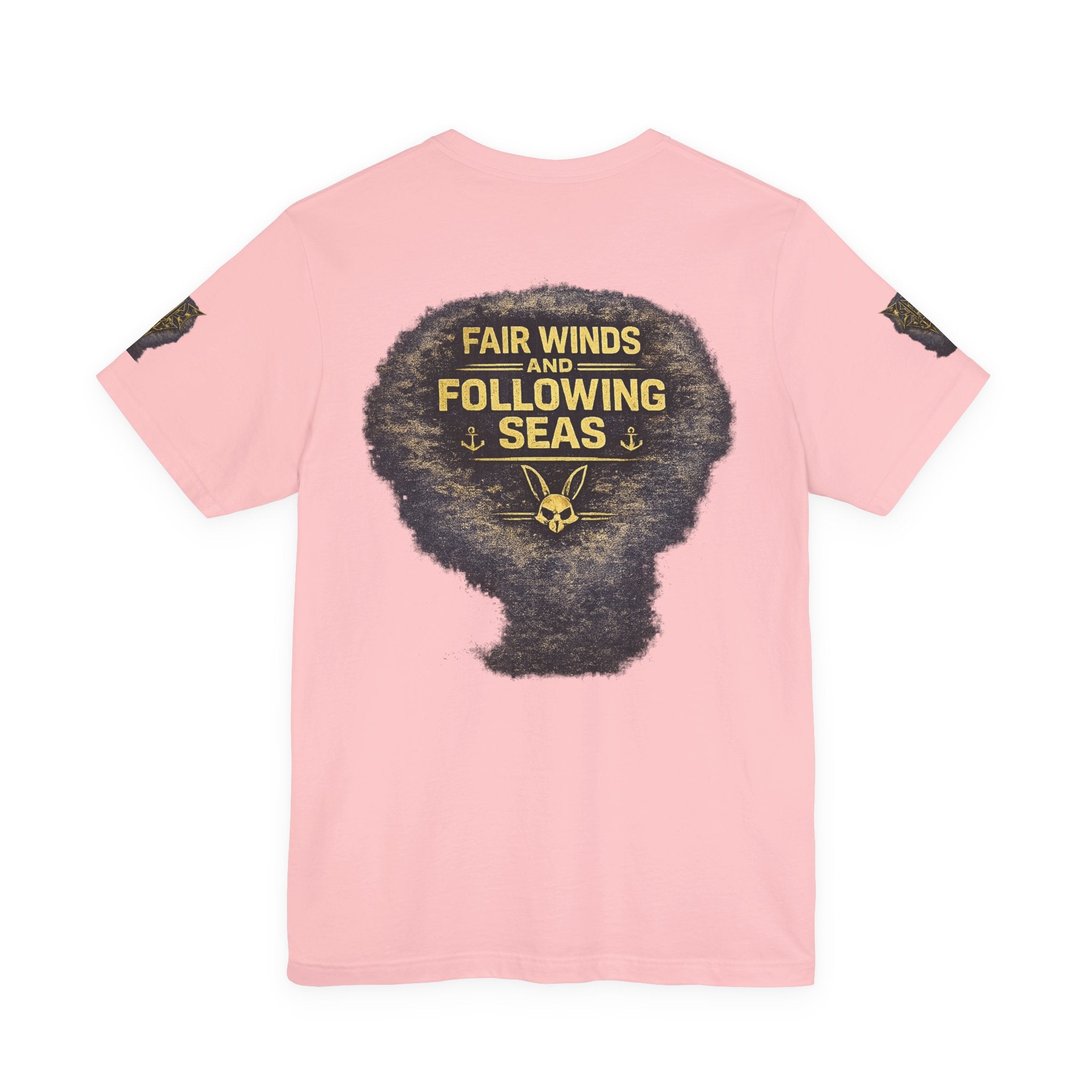 Navy 'Silence Is Power' Skull Anchor Tee — Fair Winds & Following Seas Back Graphic