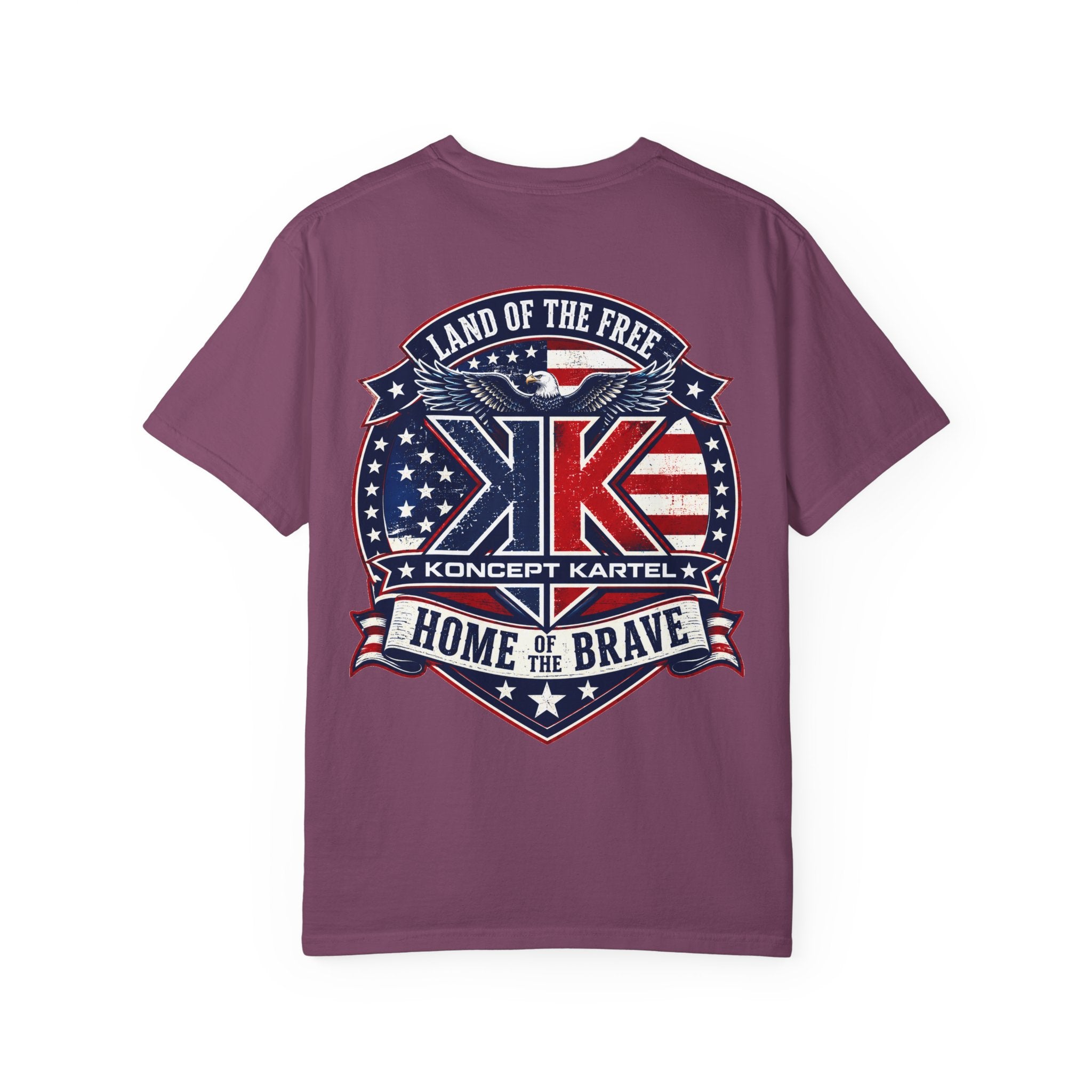 Patriotic Eagle T-Shirt — "Land of the Free, Home of the Brave"
