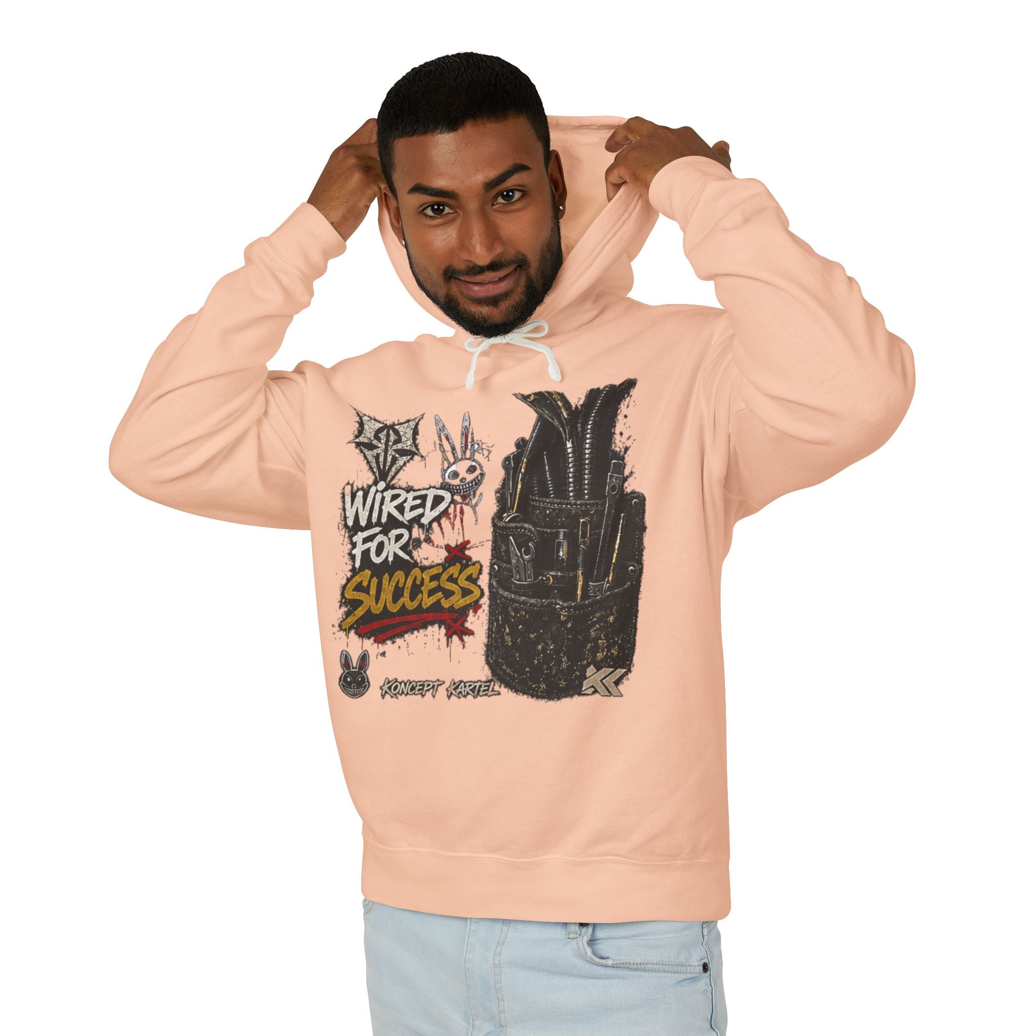 Wired for Success Hoodie — Graphic Lilac Streetwear Sweatshirt