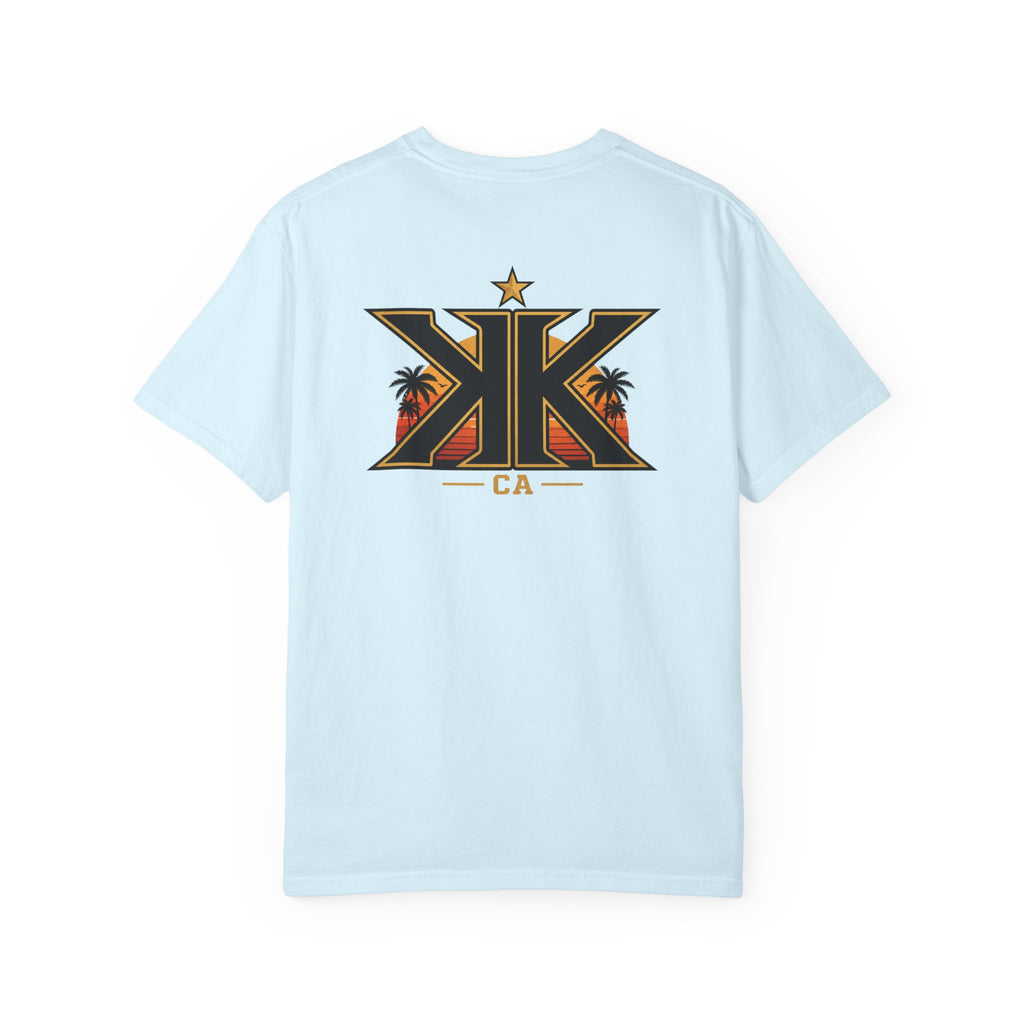 California West Coast Graphic T-Shirt — "California Hella" Vintage Sunset Car Design