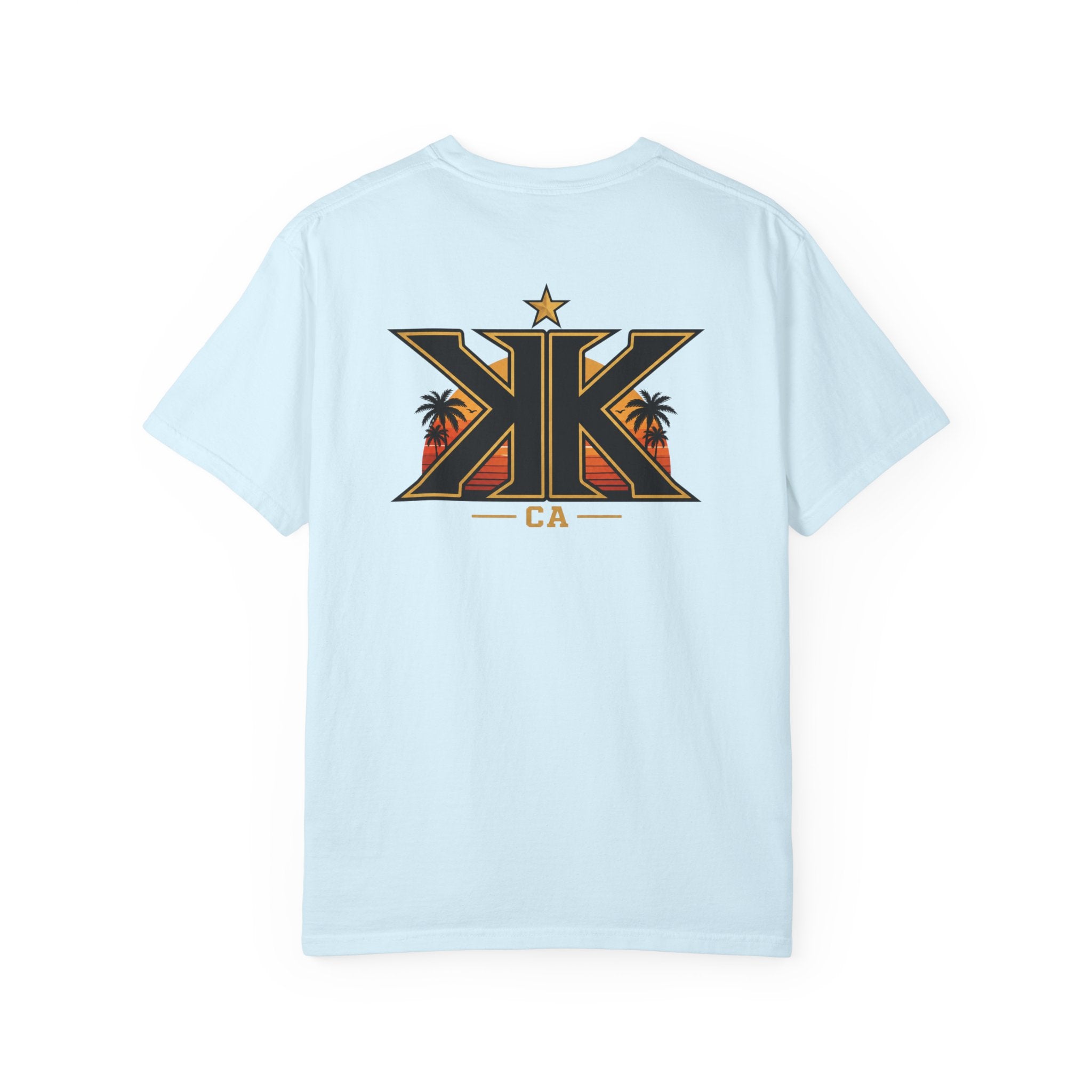 California West Coast Graphic T-Shirt — "California Hella" Vintage Sunset Car Design