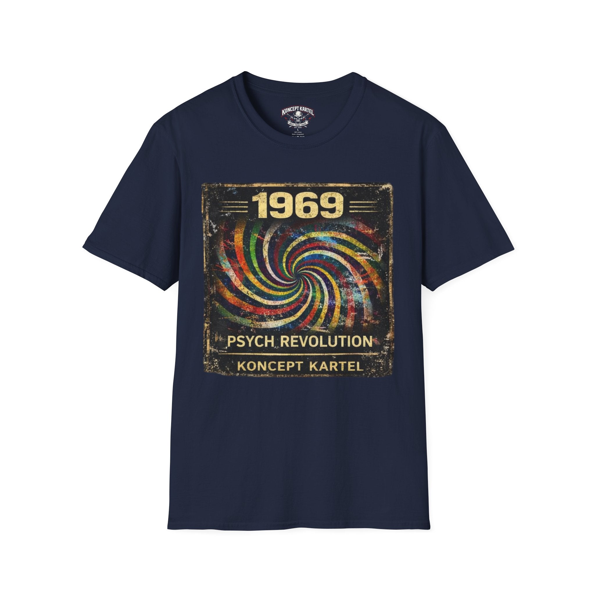 1969 Psych Revolution T‑Shirt — Vintage Psychedelic Graphic Tee