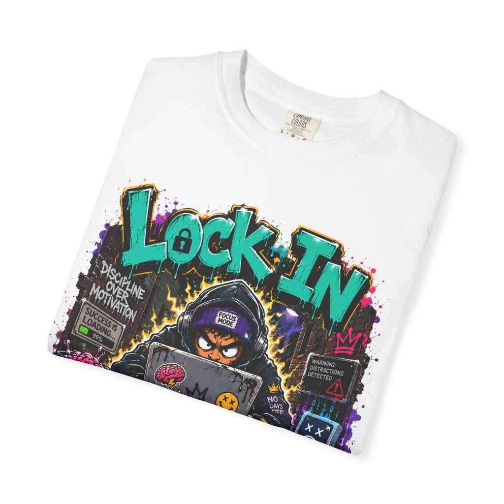 Lock In or Log Out Tee — Gamer Hacker Graphic T-Shirt