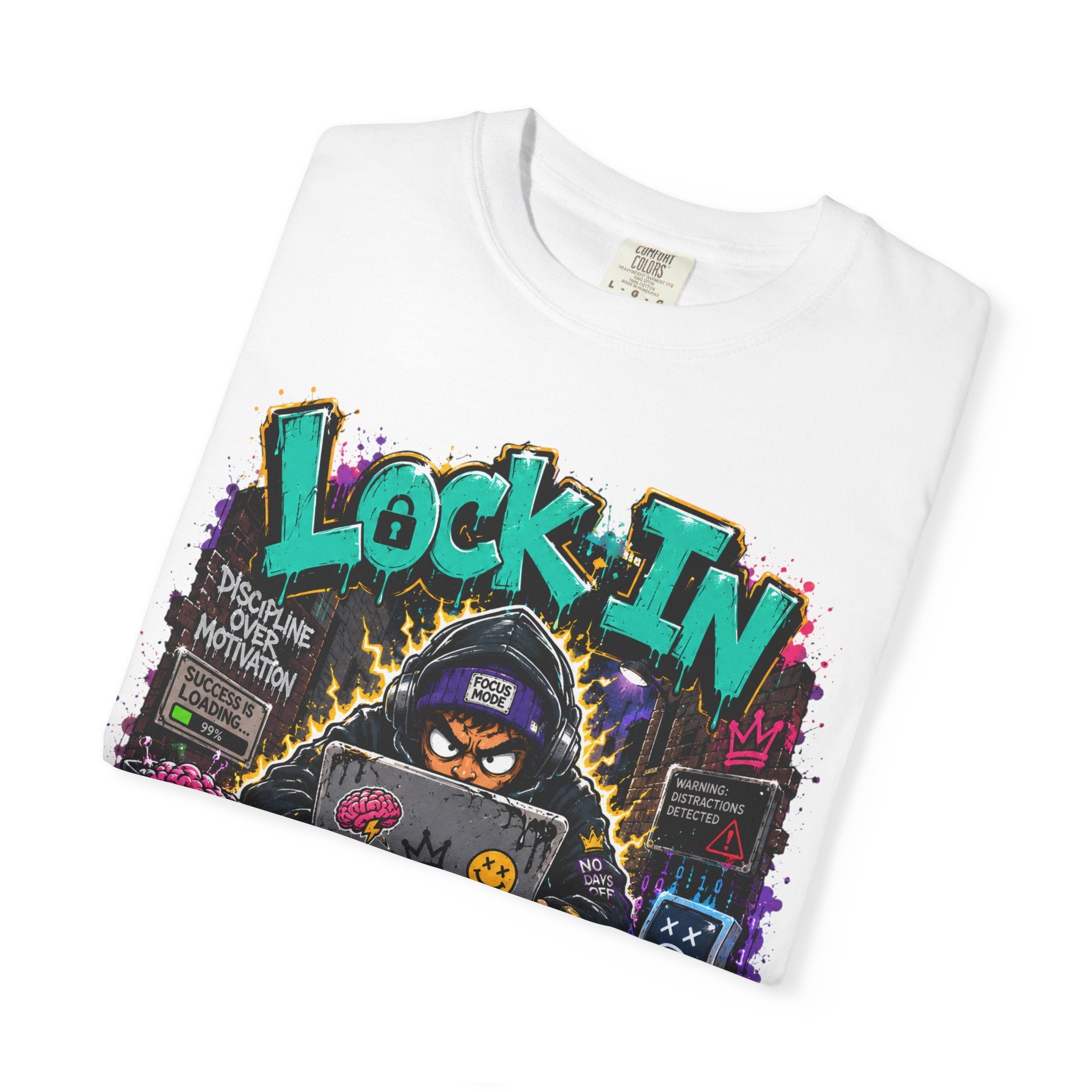 Lock In or Log Out Tee — Gamer Hacker Graphic T-Shirt