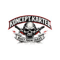 Koncept Kartel Skull Sticker — "Built From Chaos" Kiss-Cut Decal