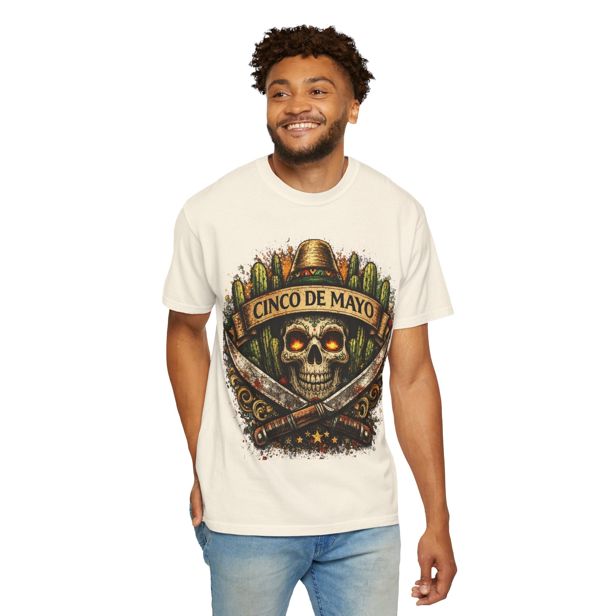 Cinco de Mayo Skull T-Shirt — Mexican Fiesta Graphic Tee